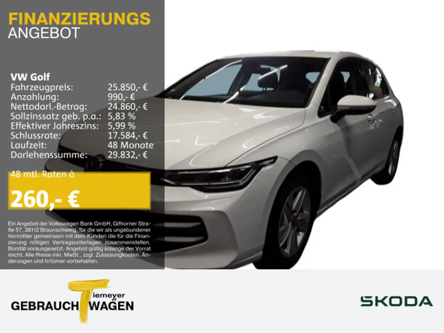 Volkswagen Golf 1.5 eTSI DSG LIFE READY2DISCOVER SITZH behM Weiß - 1
