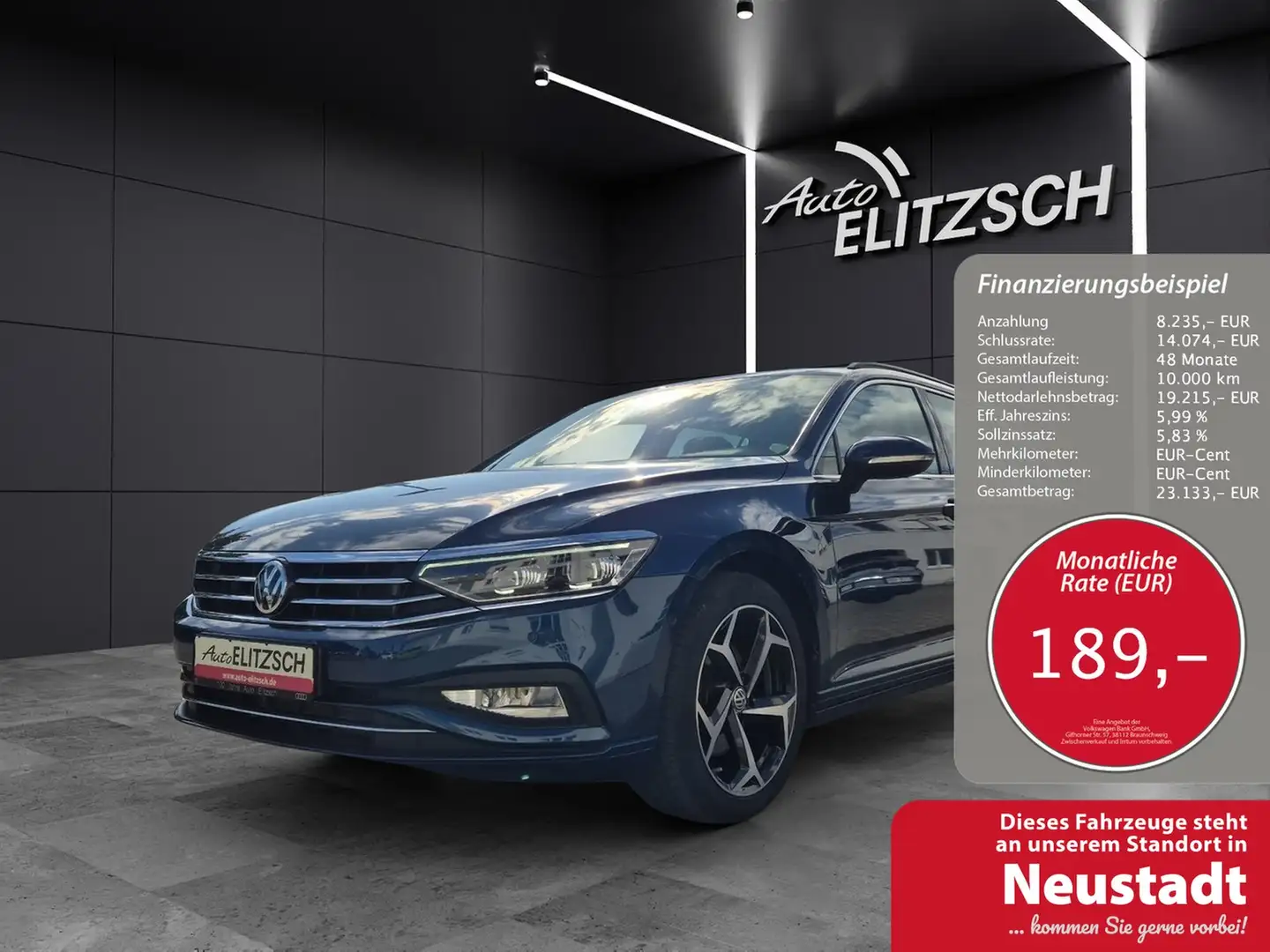 Volkswagen Passat Variant TSI Business DSG Matrix Navi ACC RFK SH 18" Blau - 1