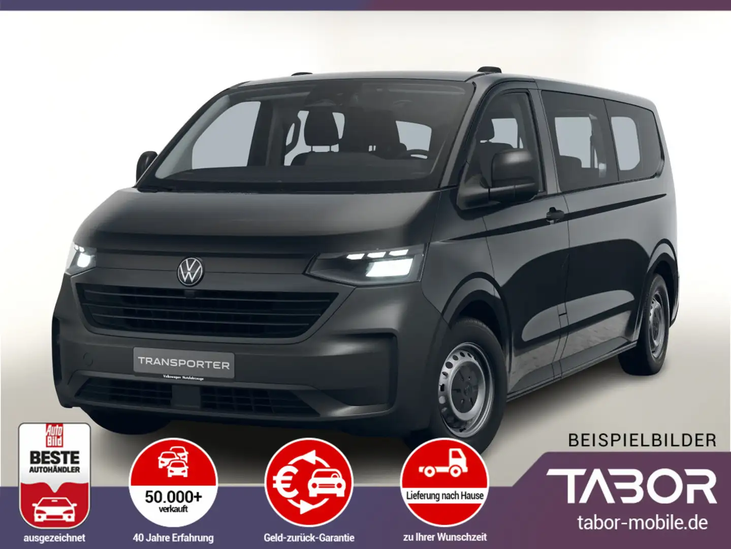 Volkswagen T7 Kastenwagen 2.0 TDI 150 L2 DSG LED DigC PDC TEMP Negru - 1