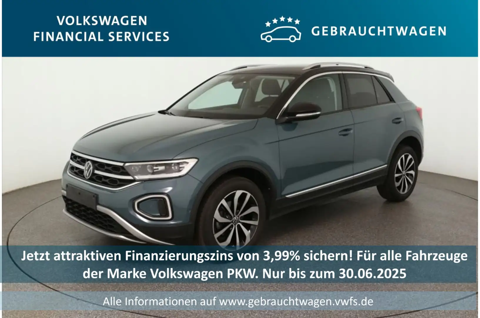 Volkswagen T-Roc Style 1.5 TSI AHK*PDC*Tempo*Klima*SH Blau - 1