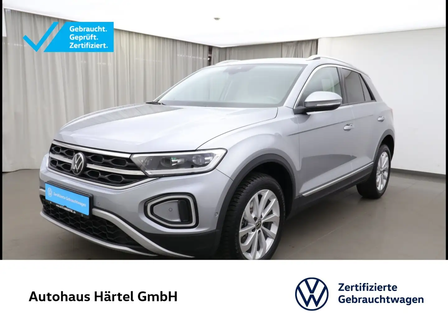 Volkswagen T-Roc STYLE 2.0 TDI DSG (+EURO6+ACC-RADAR) Navi Silber - 1