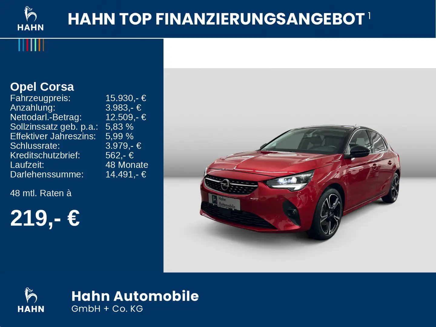 Opel Corsa F 1.2Turbo Auto. Elegance CAM LED Tempo LE Rouge - 2