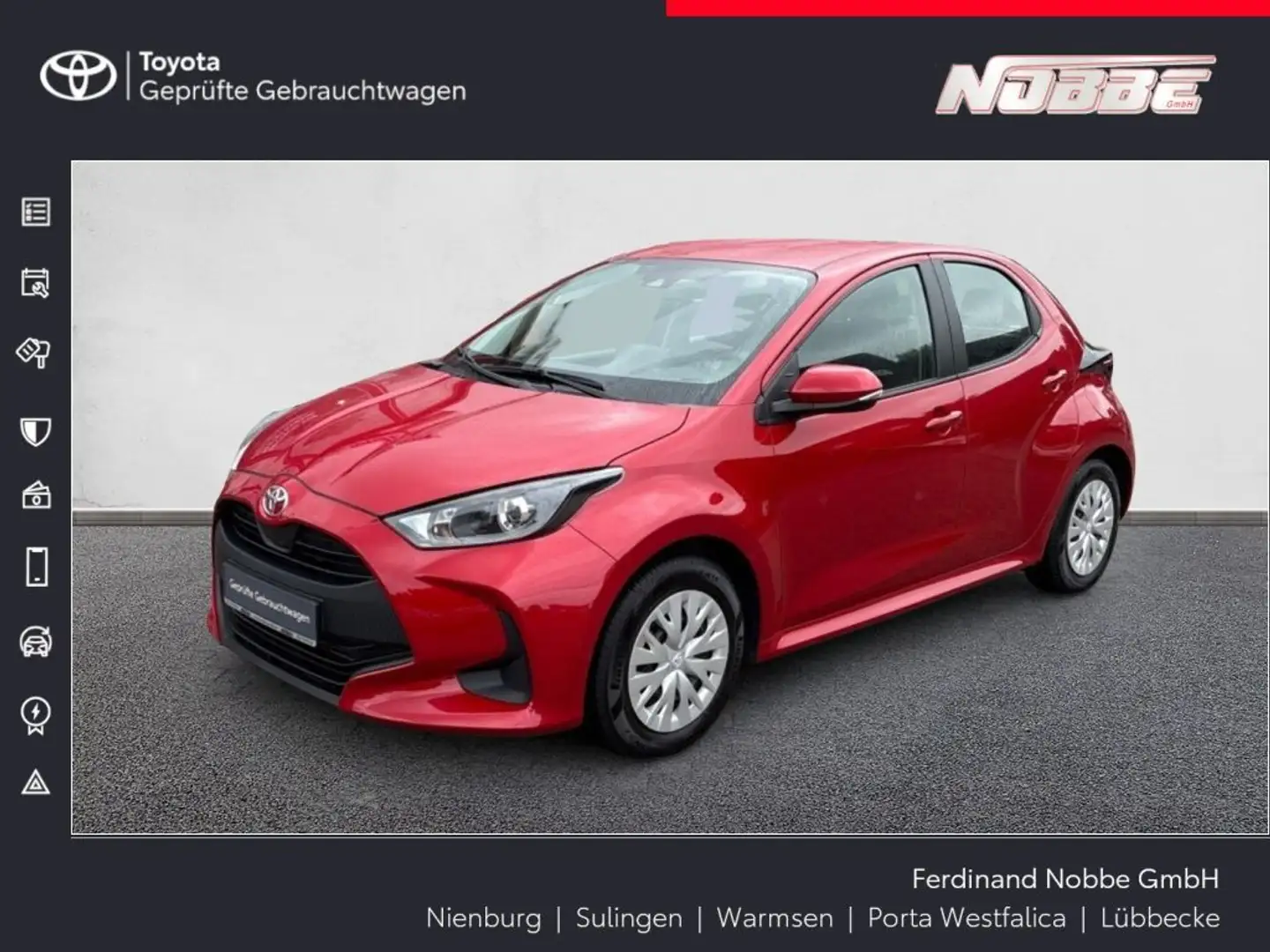 Toyota Yaris 1.0 VVT-i Comfort Rosso - 1