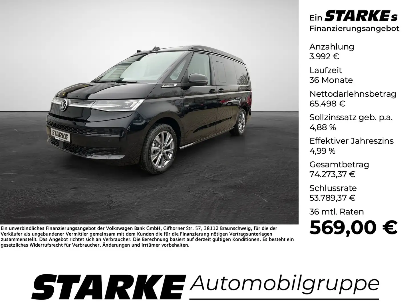 Volkswagen T7 California 2.0 TDI DSG Ocean Camper Nero - 1