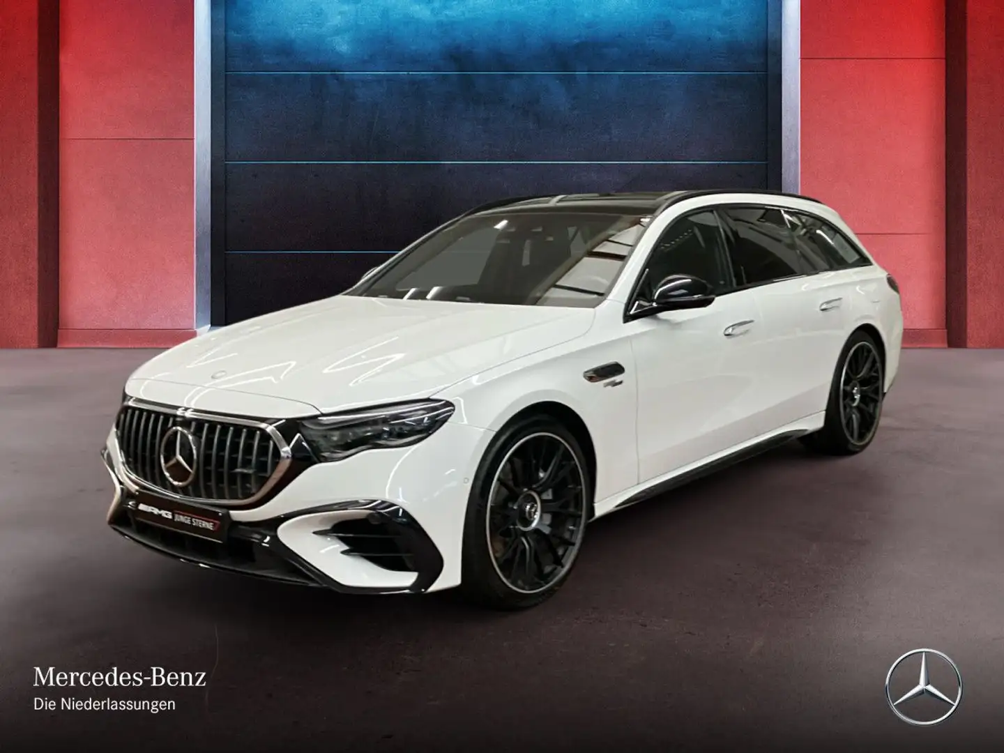 Mercedes-Benz E 53 AMG T 4M Hybrid Driversp Fahrass 360° Pano 9G Weiß - 2