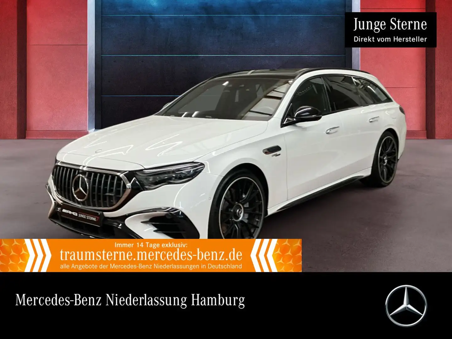Mercedes-Benz E 53 AMG T 4M Hybrid Driversp Fahrass 360° Pano 9G Weiß - 1
