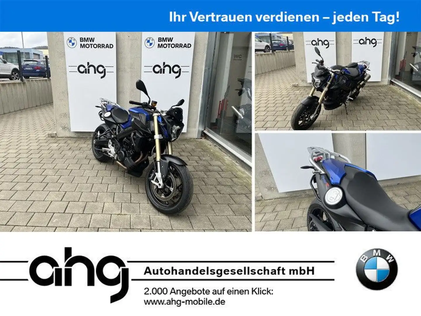 BMW F 800 R mit tiefer Sitzbank Albastru - 1