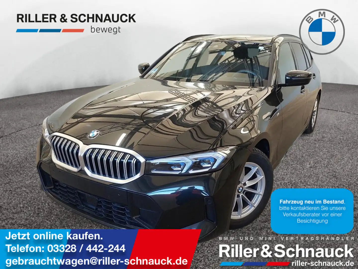 BMW 320 i Touring M Sport HUD+ACC+KAM+MEM+LED Schwarz - 1