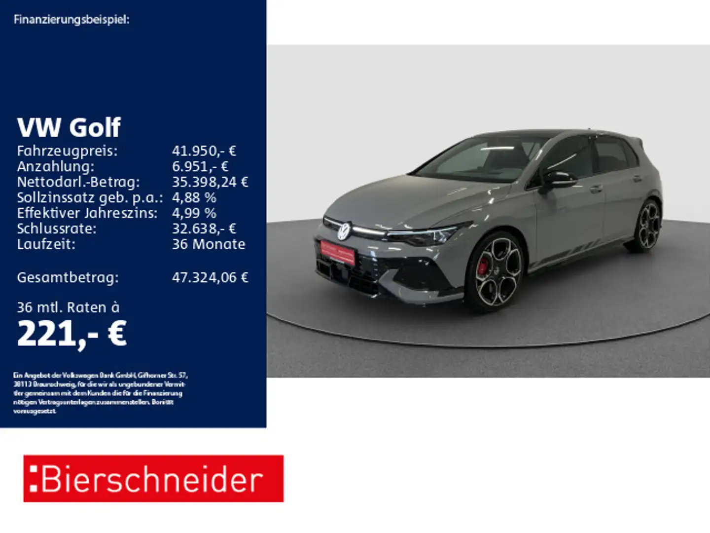 Volkswagen Golf GTI Golf 8 GTI 2.0 TSI DSG Clubsport 19 MATRIX PANO Grau - 1