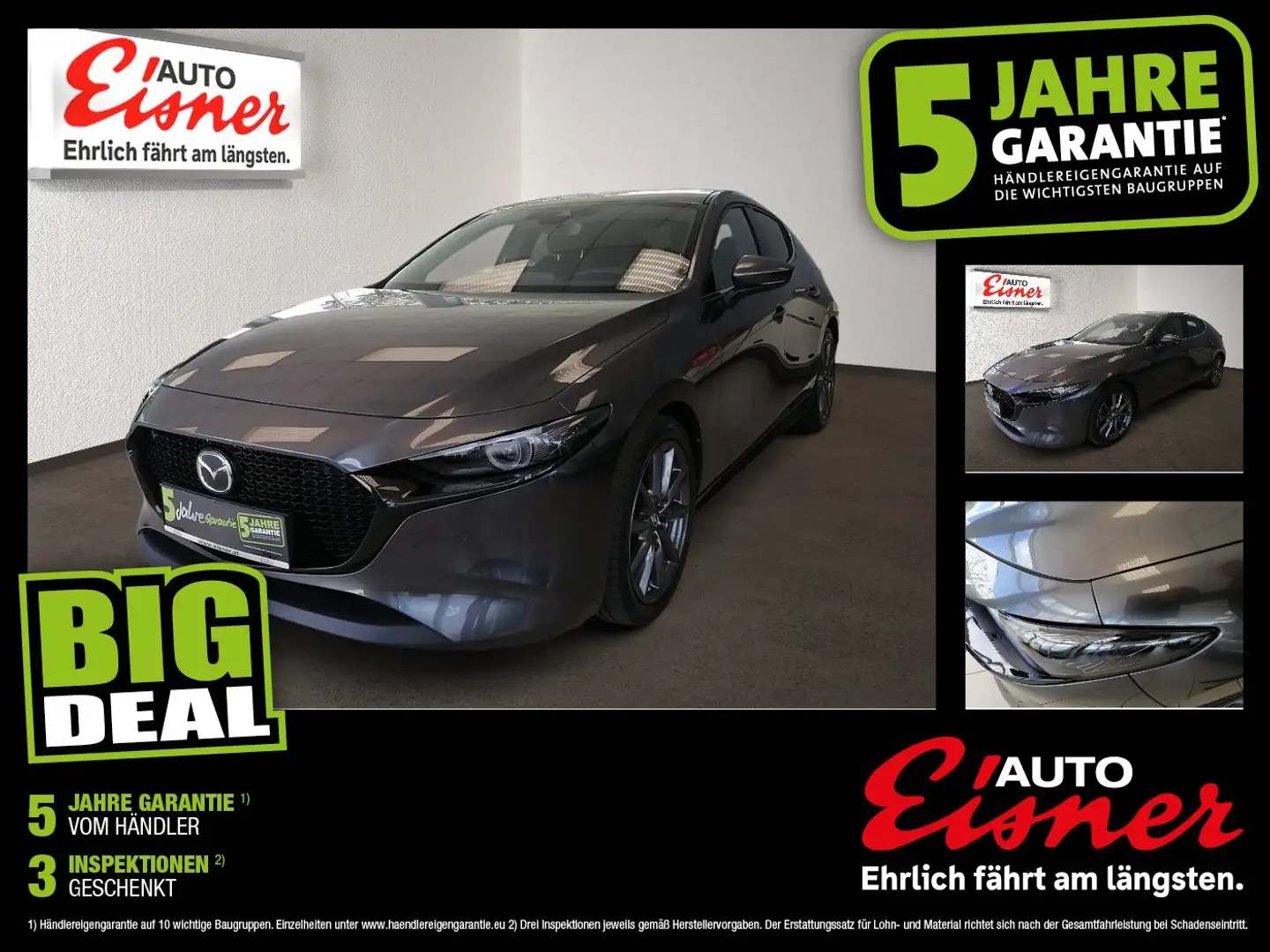 Mazda 3 G122 Comfort+ SO/ST BIG DEAL Grau - 1