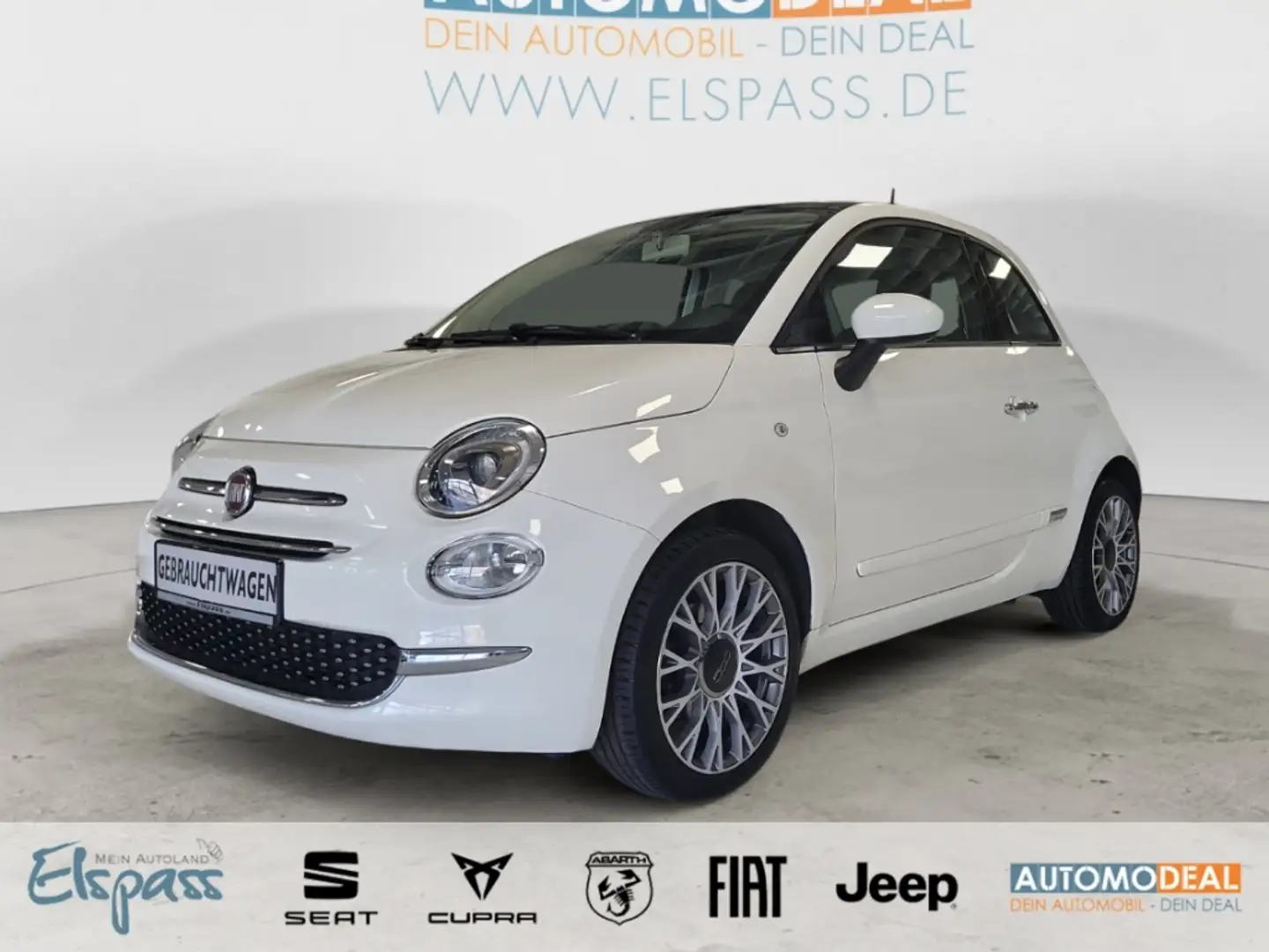 Fiat 500 Lounge PANODACH TEMPOMAT ALU PDC BLUETOOTH KLIMAAU Weiß - 1