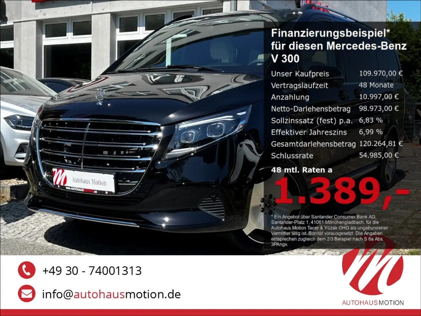 Mercedes-Benz V 300 4Matic Luxury exclusive Pano Airmatic Noir - 1