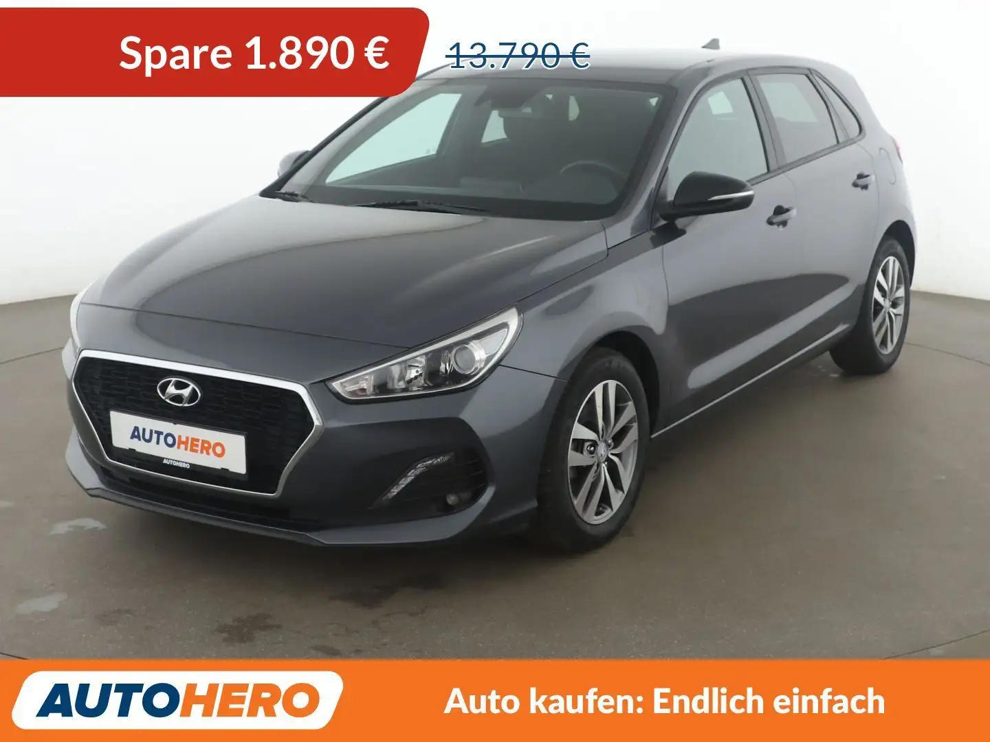 Hyundai i30 1.4 MPI Passion*TEMPO*CAM*PDC*SHZ*ALU*KLIMA* Grau - 1