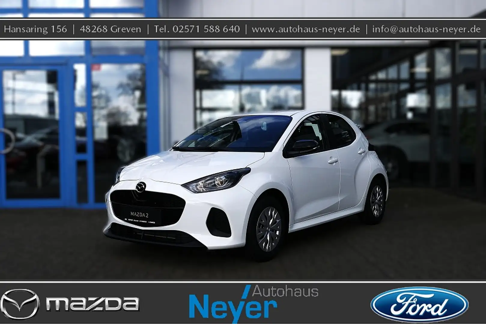 Mazda 2 Hybrid 1.5L Hybrid VVT-i 116 PS e-CVT FWD PRIME-LI Blanc - 1