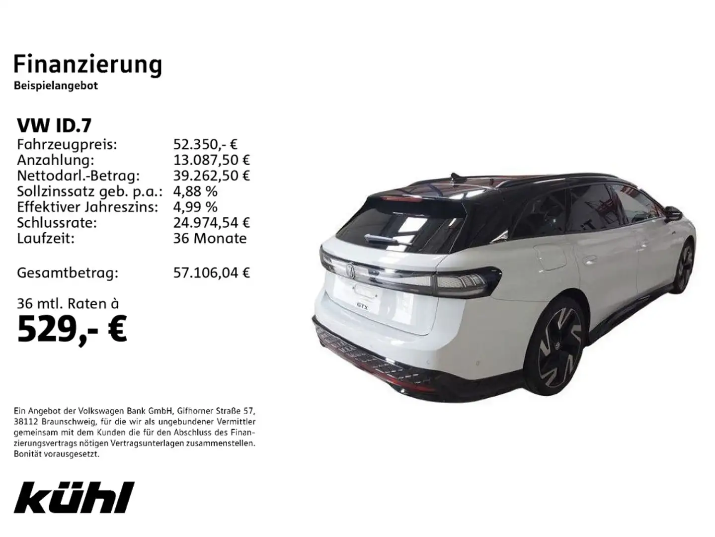 Volkswagen ID.7 Tourer 4M GTX Matrix/Pano/HuD/AHK/Easy Open Weiß - 2