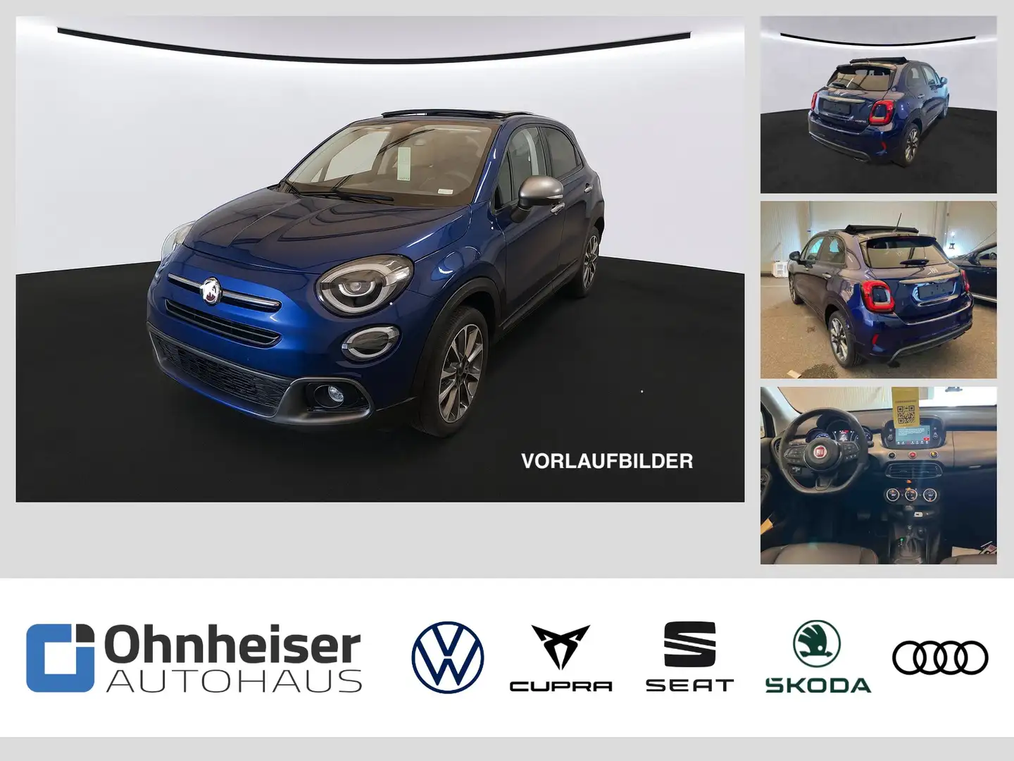 Fiat 500X Dolcevita Sport 1.5 GSE el.Faltdach*KAM*ACC*S Blauw - 1