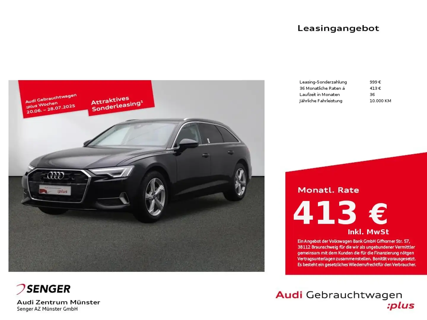 Audi A6 Avant Sport 40 TDI quattro Matrix Pano AHK Noir - 1