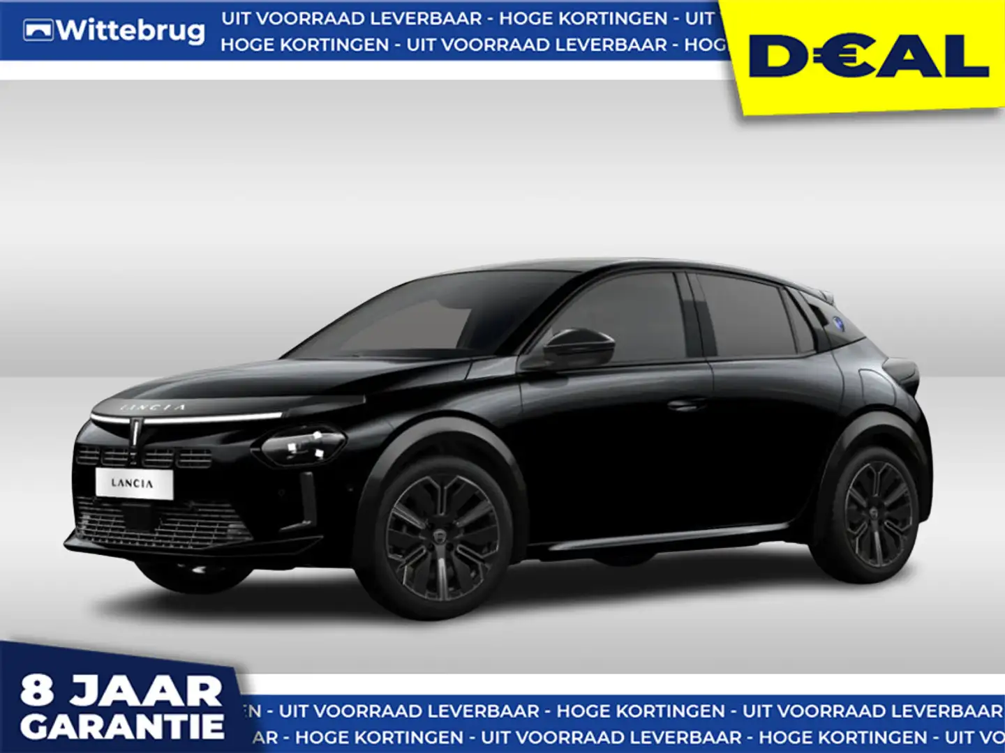 Lancia Ypsilon LX 51 kWh 156PK | S.A.L.A. Navigatie | L2 autonoom Zwart - 1