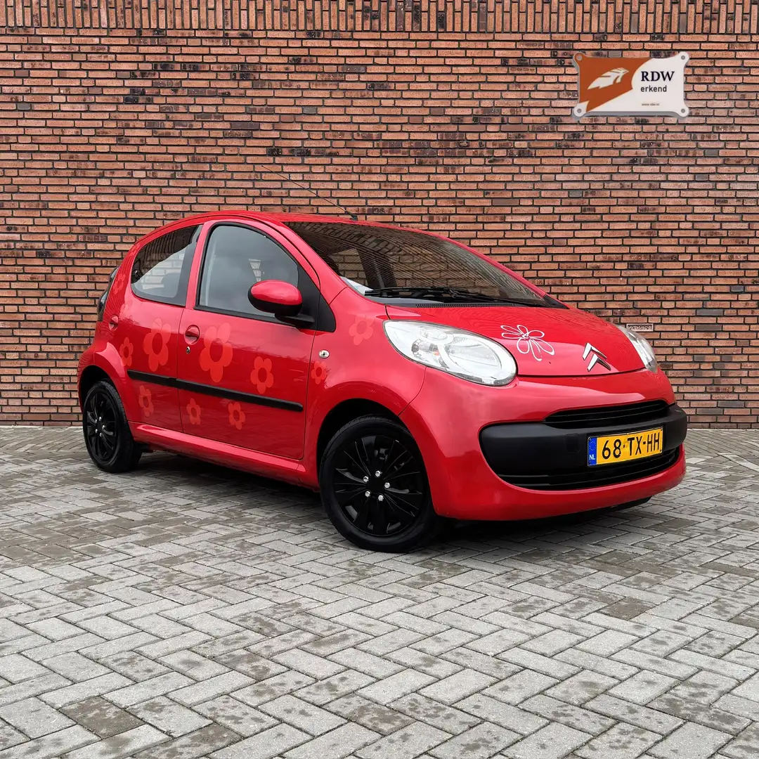Citroen C1 1.0-12V Ambiance, Elektr. ramen, Klapramen Rood - 1