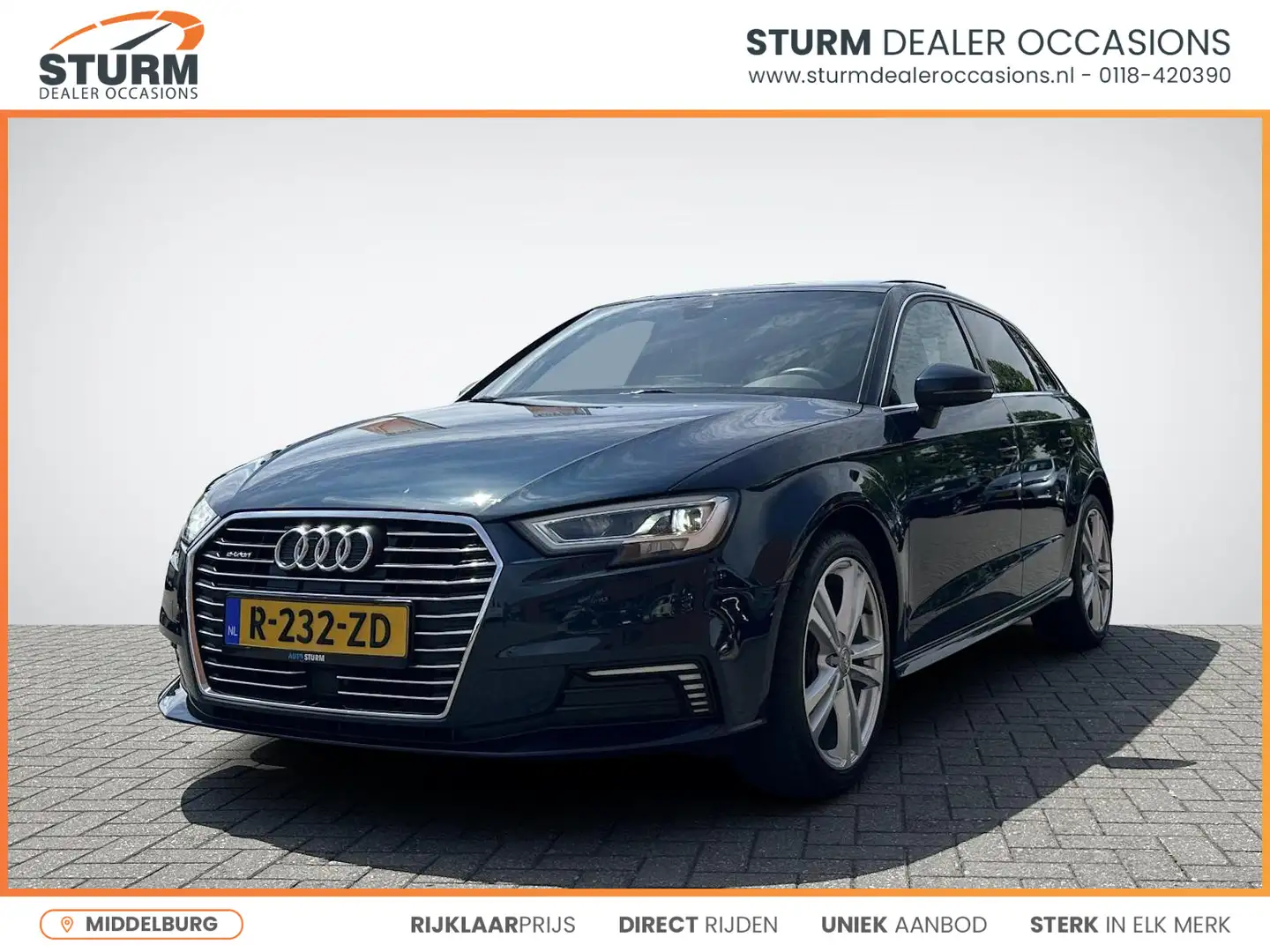 Audi A3 Sportback 40 e-tron Advance Sport S-Line | Stuur- Blauw - 1