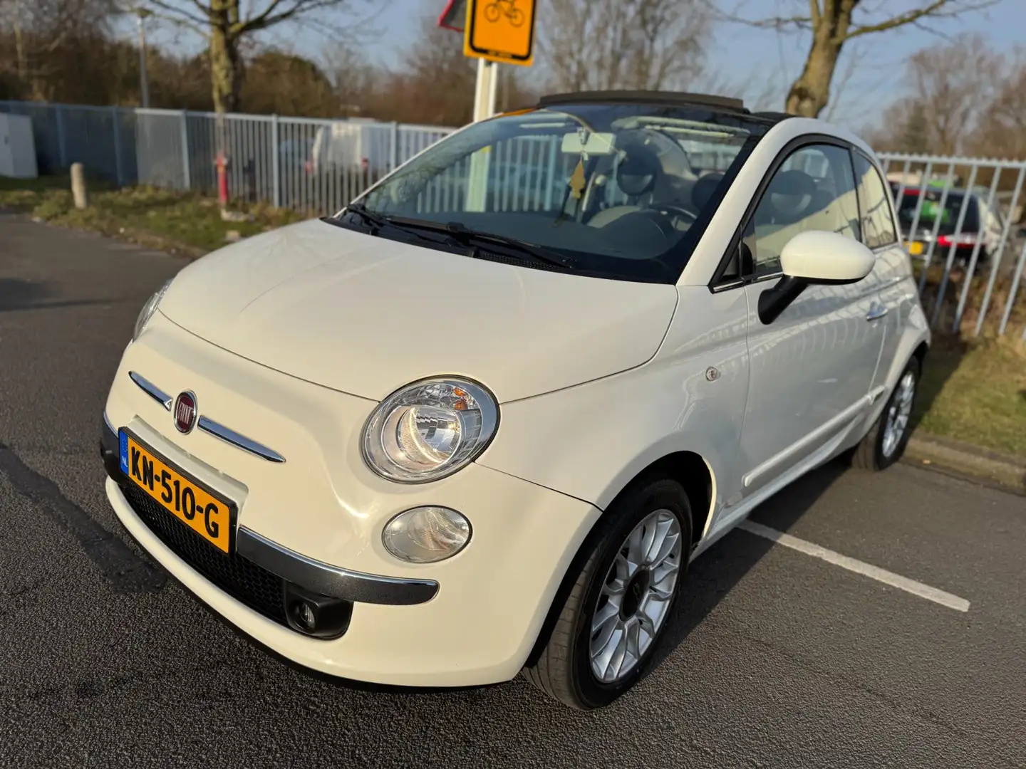 Fiat 500C 1.2 Lounge Cabrio airco APK elektr ramen White - 1