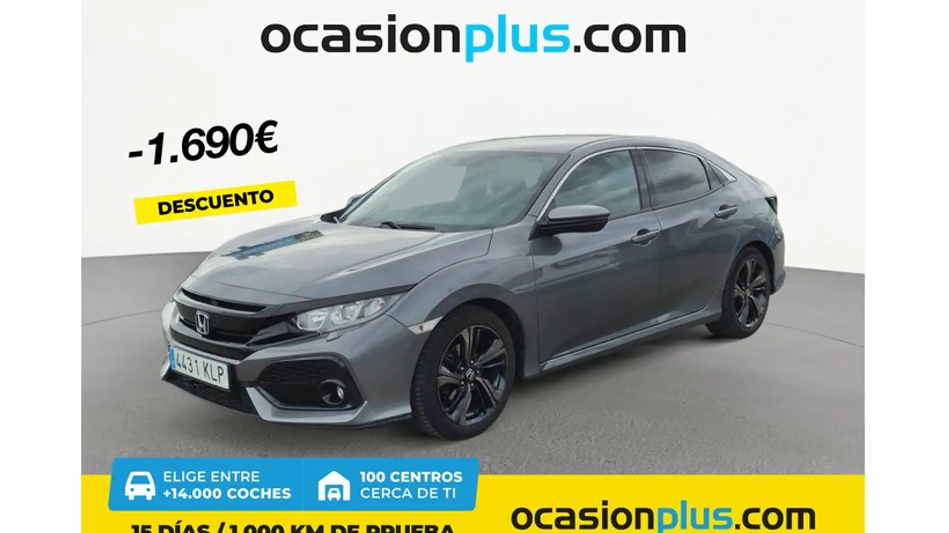 Honda Civic 1.0 VTEC Turbo Elegance Gris - 1