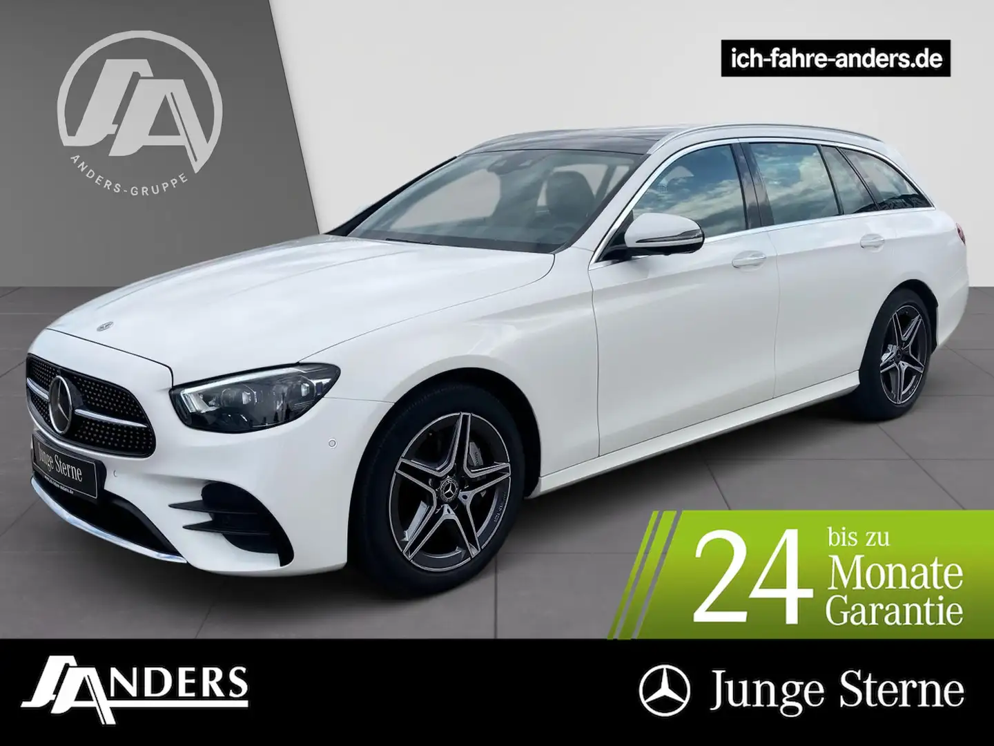 Mercedes-Benz E 400 d 4M T AMG+Burm+Distr+Pano+HUD+AHK+360°Kam Weiß - 1