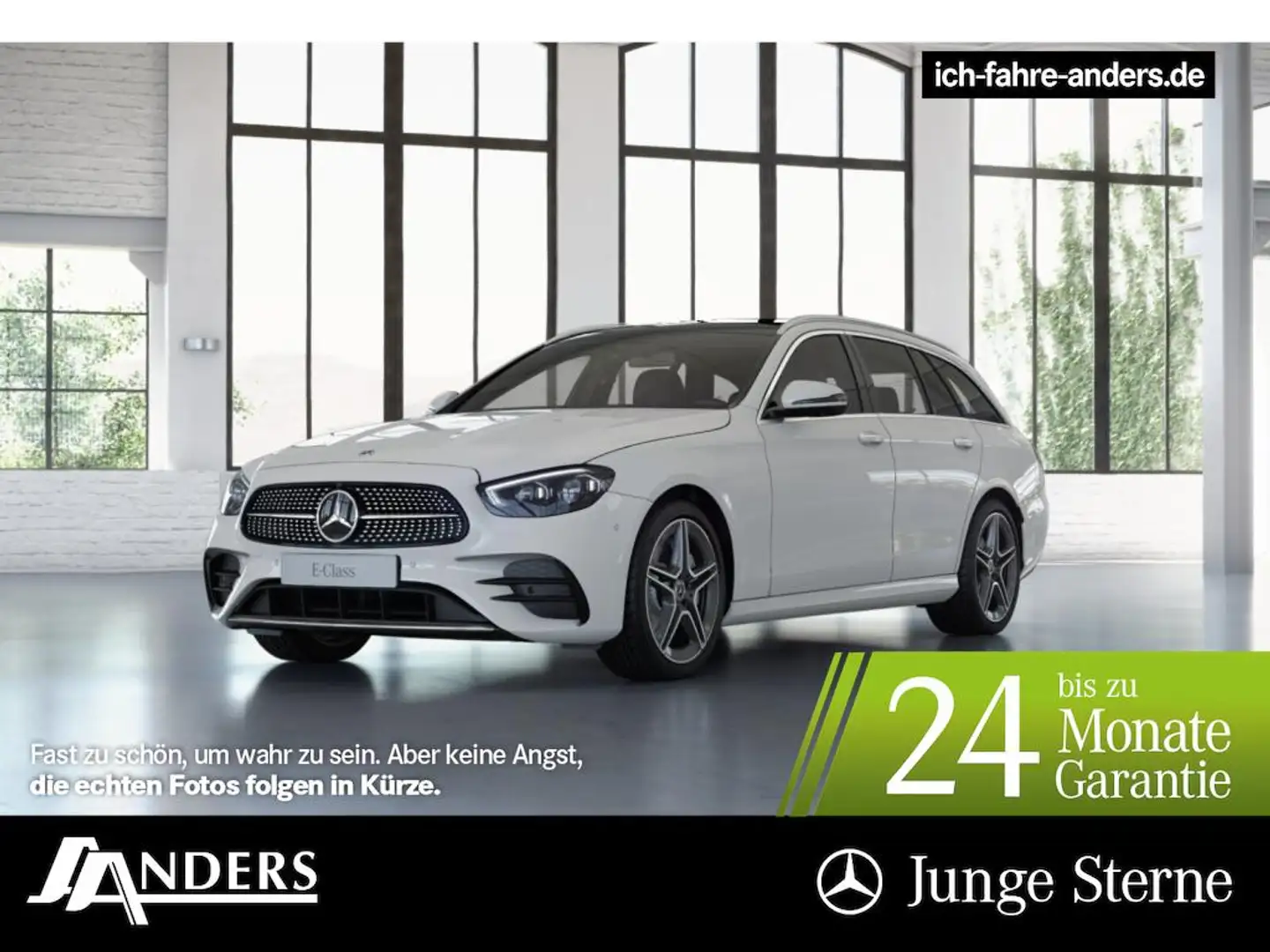 Mercedes-Benz E 400 d 4M T AMG+Pano+Burm+Distr+Pano+HUD+AHK+36 Weiß - 1