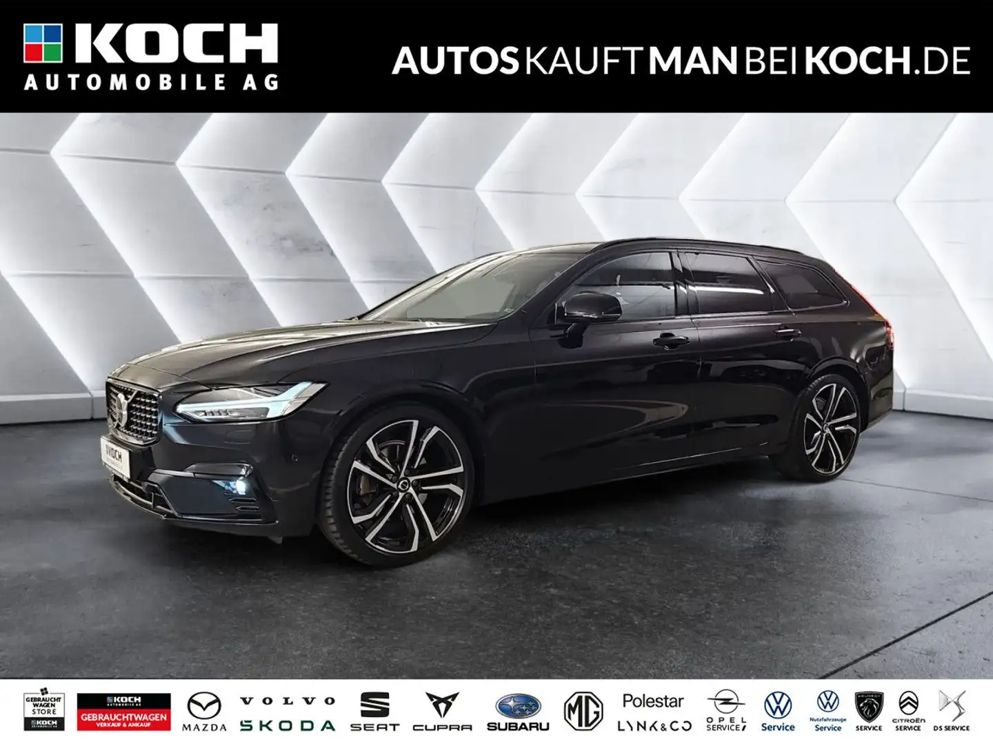 Volvo V90 B4 D UltimateDark PANO STHz HUD 360 VLED H&K Noir - 1