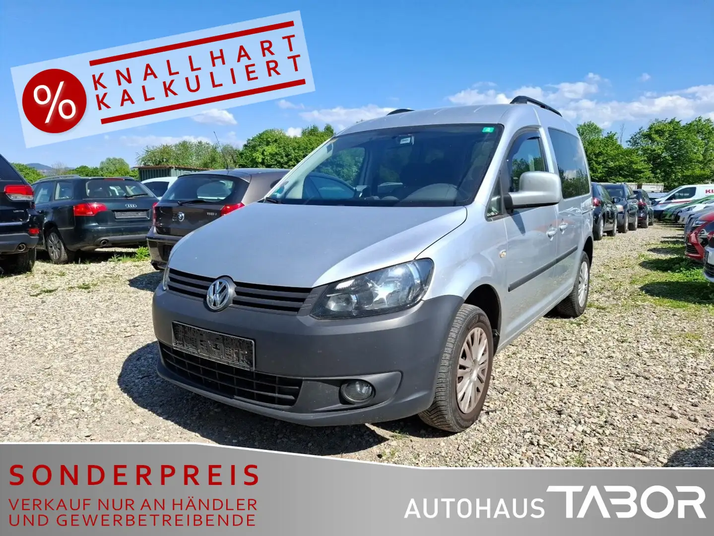 Volkswagen Caddy 1.2 TSI Trendline Klimaaut PDC SHZ RCD 210 Silber - 1