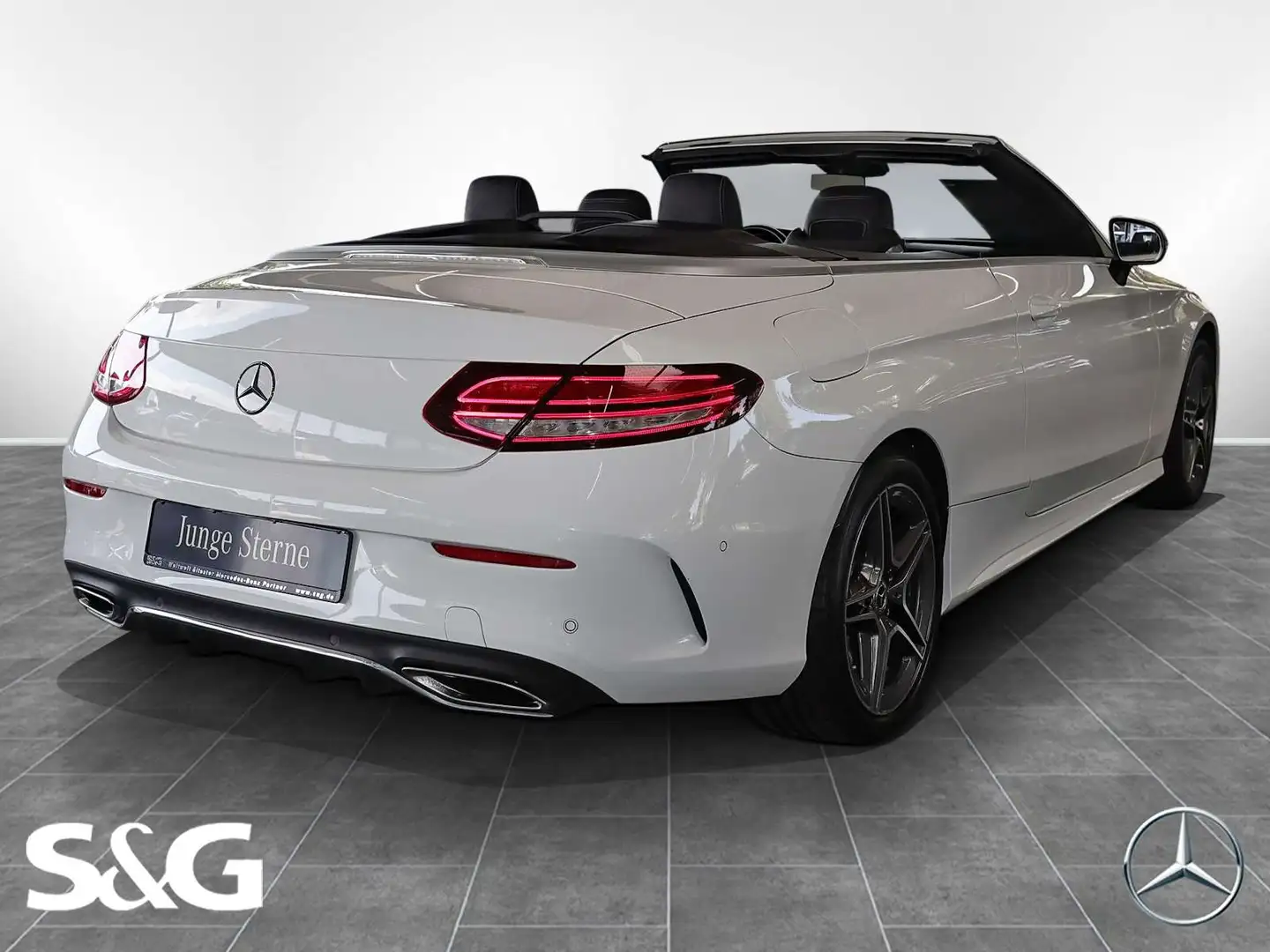 Mercedes-Benz C 300 4M Cabrio AMG TOTWINKEL+DISTRONIC+MEMORY Weiß - 2