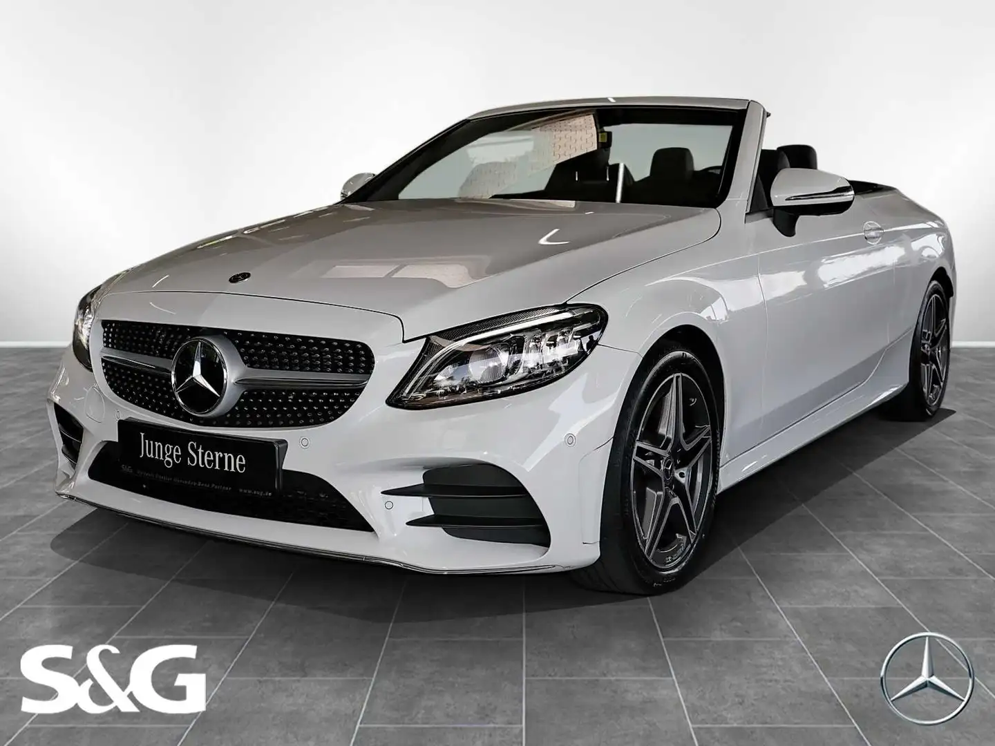 Mercedes-Benz C 300 4M Cabrio AMG TOTWINKEL+DISTRONIC+MEMORY Weiß - 1