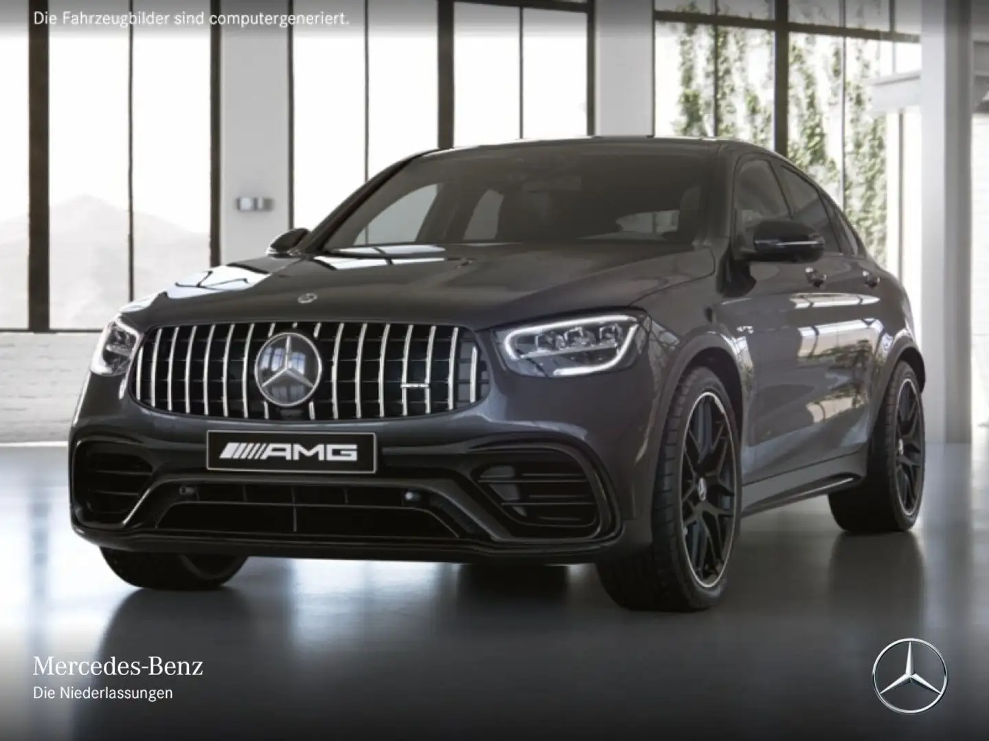 Mercedes-Benz GLC 63 AMG GLC 63 Coupé 4M NIGHT+360+AHK+LED+FAHRASS+KEYLESS Grau - 2