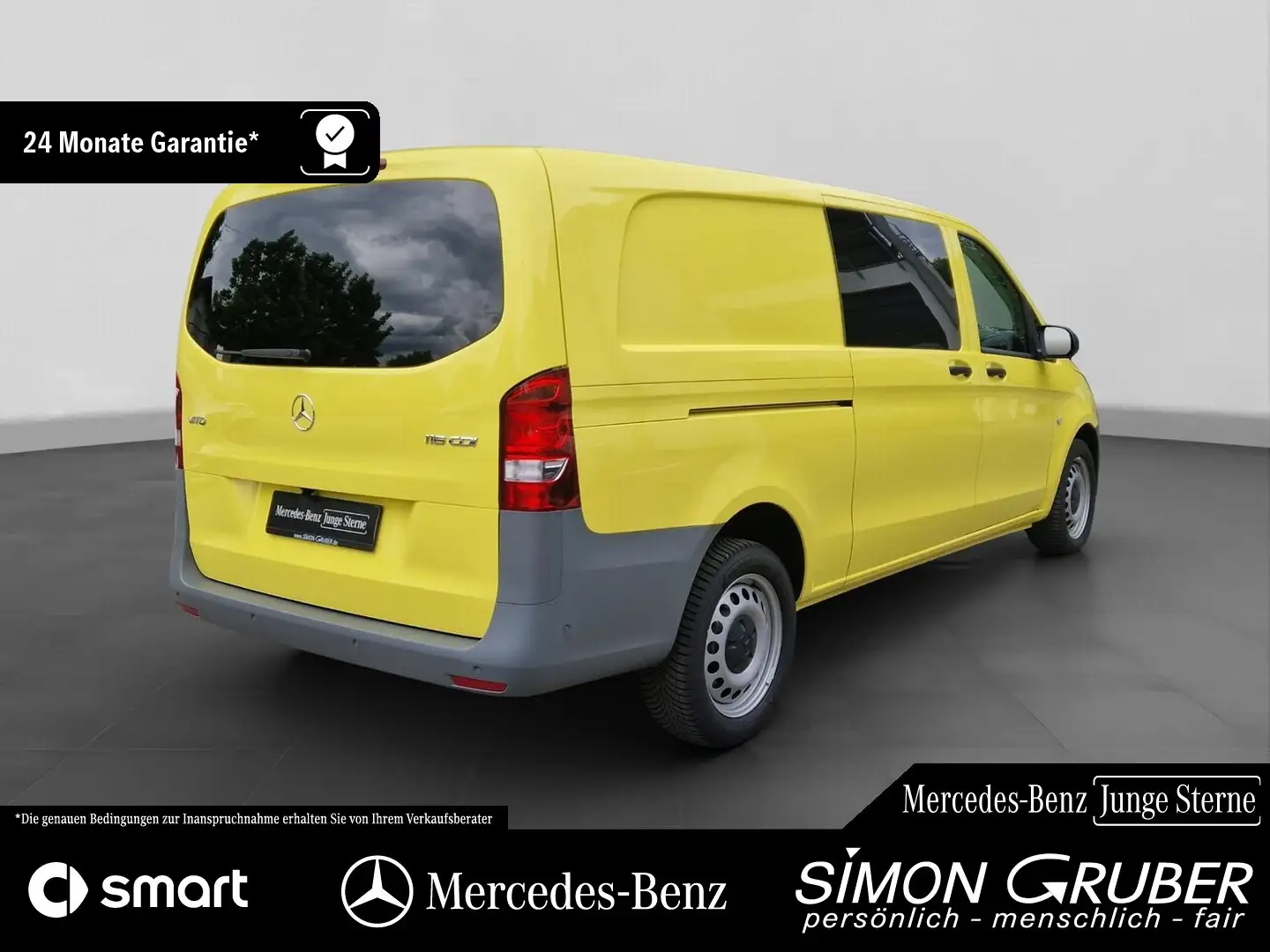 Mercedes-Benz Vito 116 CDI Kasten Extralang 9G Kamera PTS Shzg Gelb - 2