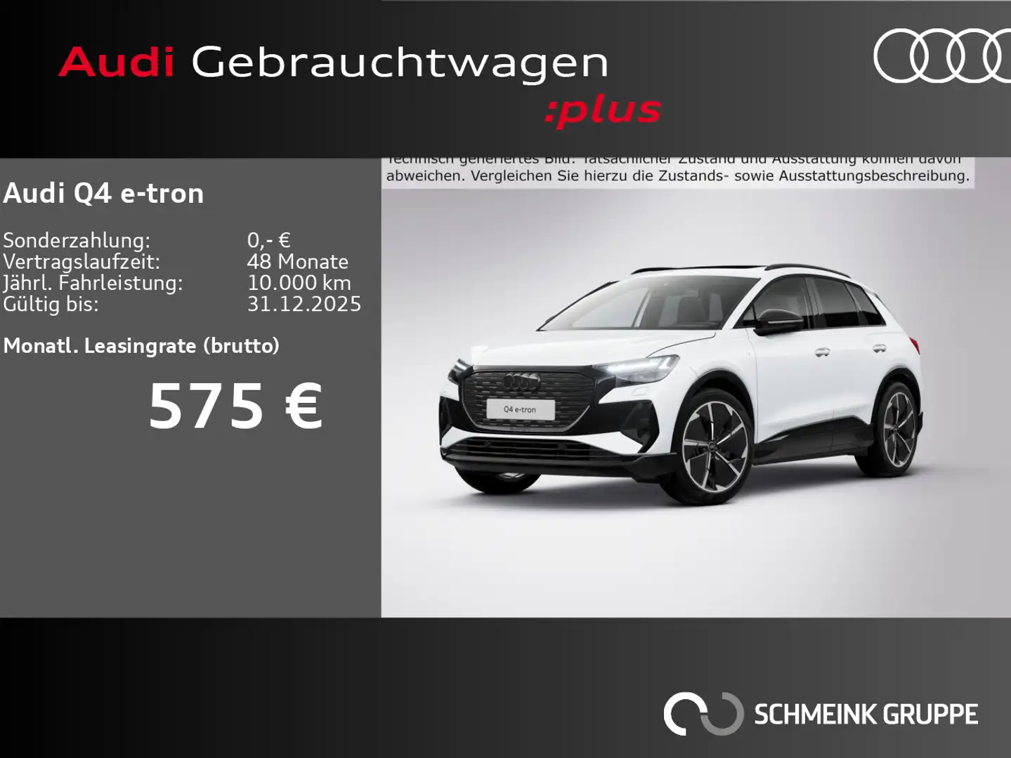 Audi Q4 e-tron 45 S line Edition AHK PANO MATRIX Weiß - 1