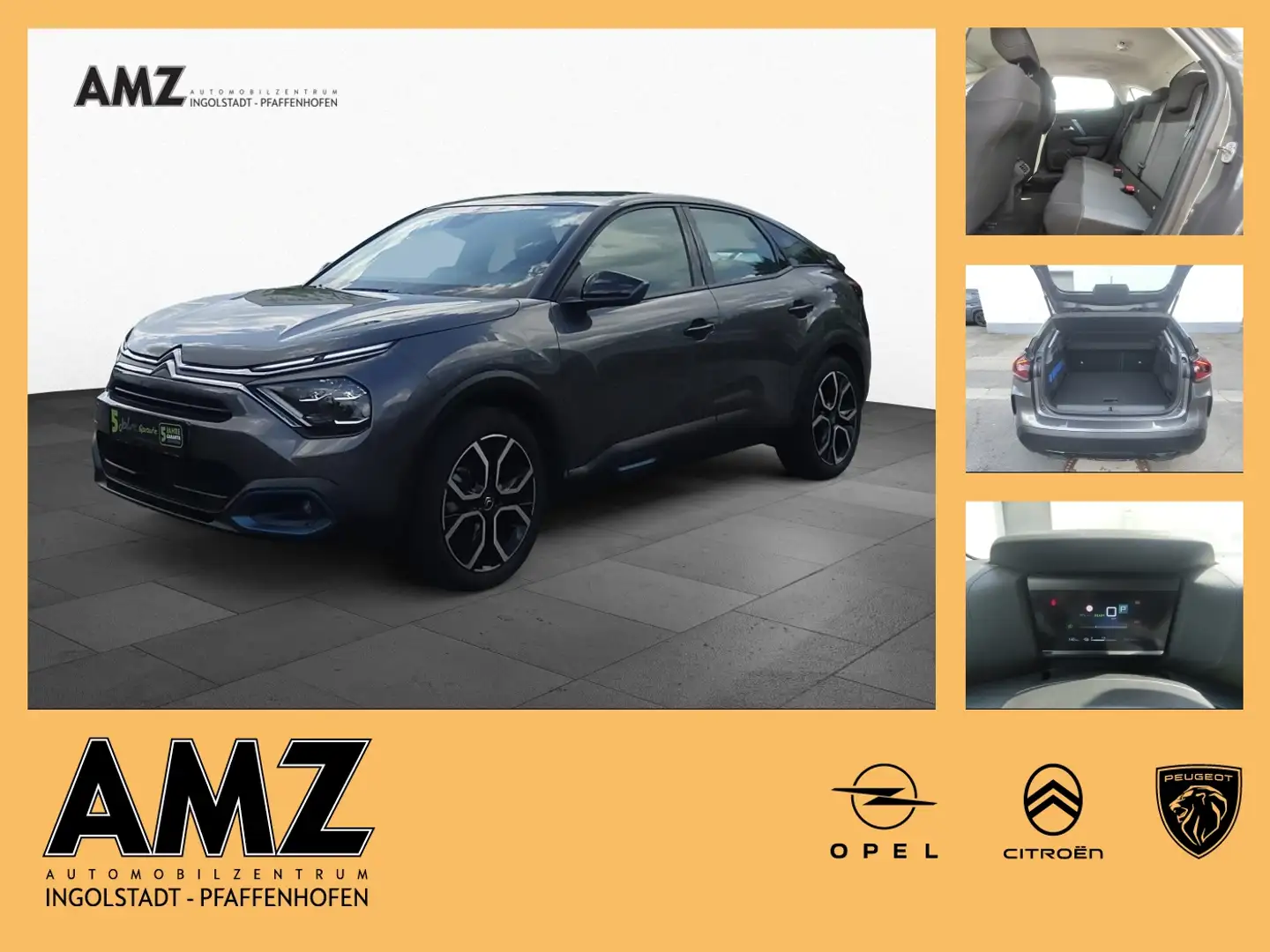 Citroen C4 ë Feel 136PS Klimaauto Winter-P. PDC LED LM Gris - 1