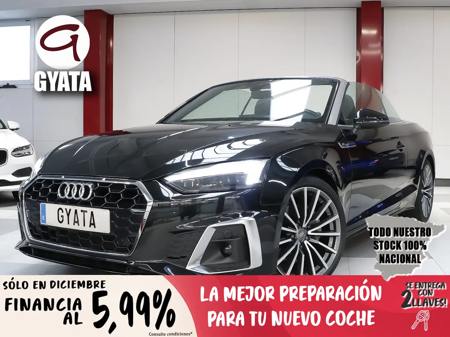 Audi A5 Cabrio 40 TDI S line S tronic Noir - 1
