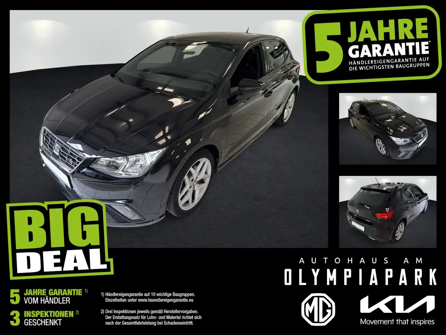 SEAT Ibiza 1.0 TSI FR 2xKlima Kam. KlimaA LM PDC Schwarz - 1