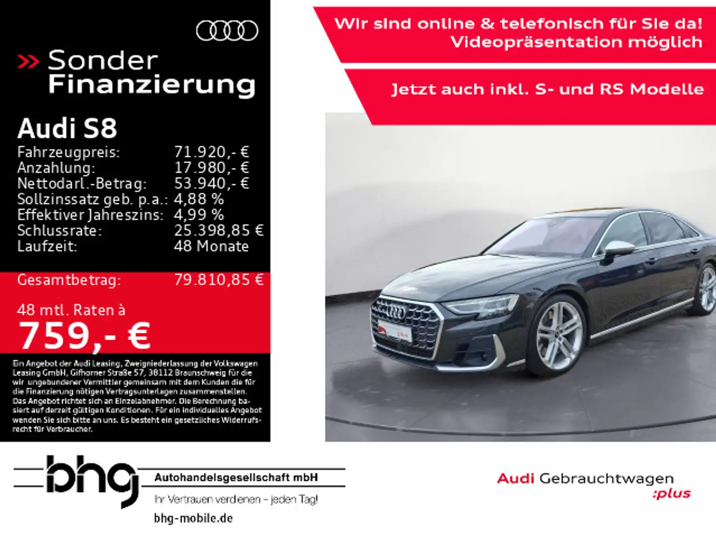 Audi S8 TFSI quattro tiptronic Grau - 1