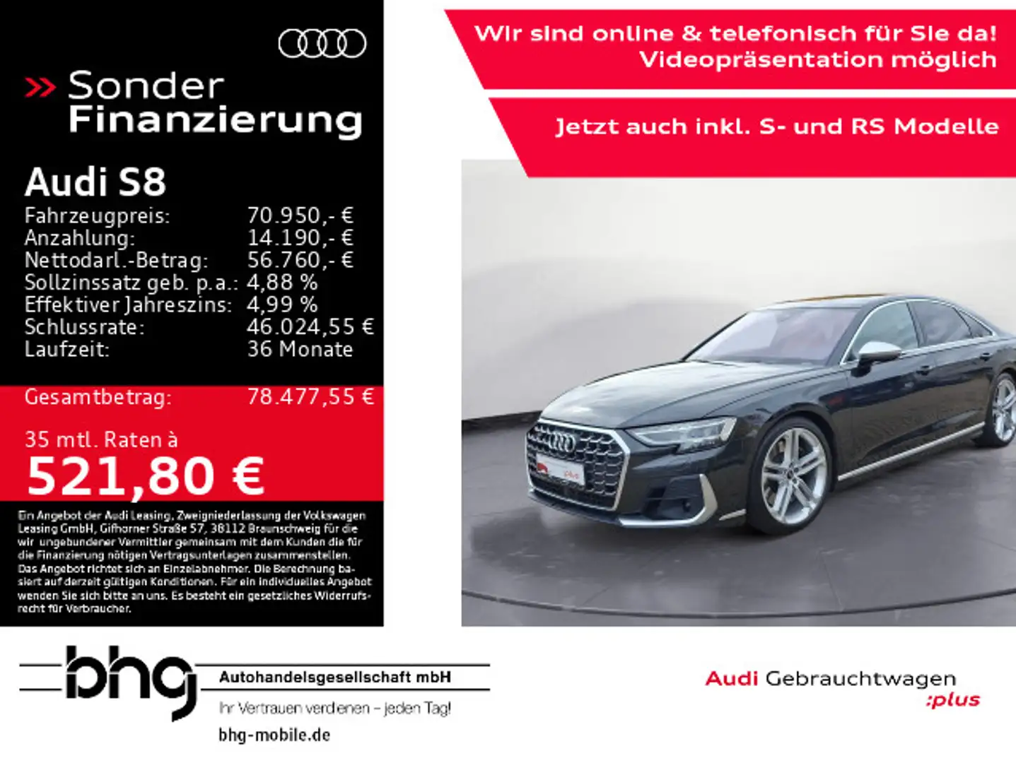 Audi S8 TFSI quattro tiptronic Grau - 1