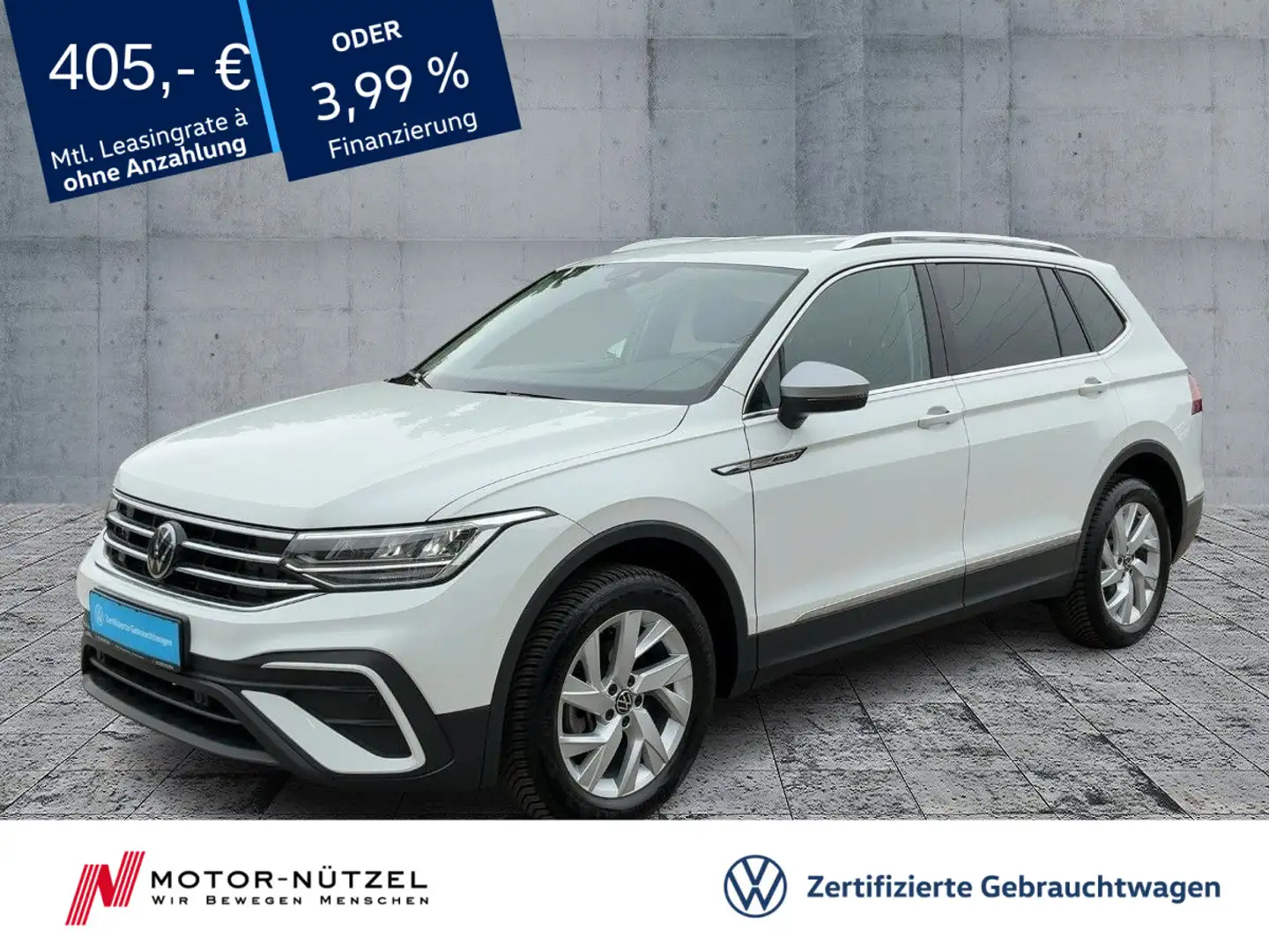 Volkswagen Tiguan Allspace 1.5 TSI DSG LIFE LED+NAVI+AHK+7S Weiß - 1