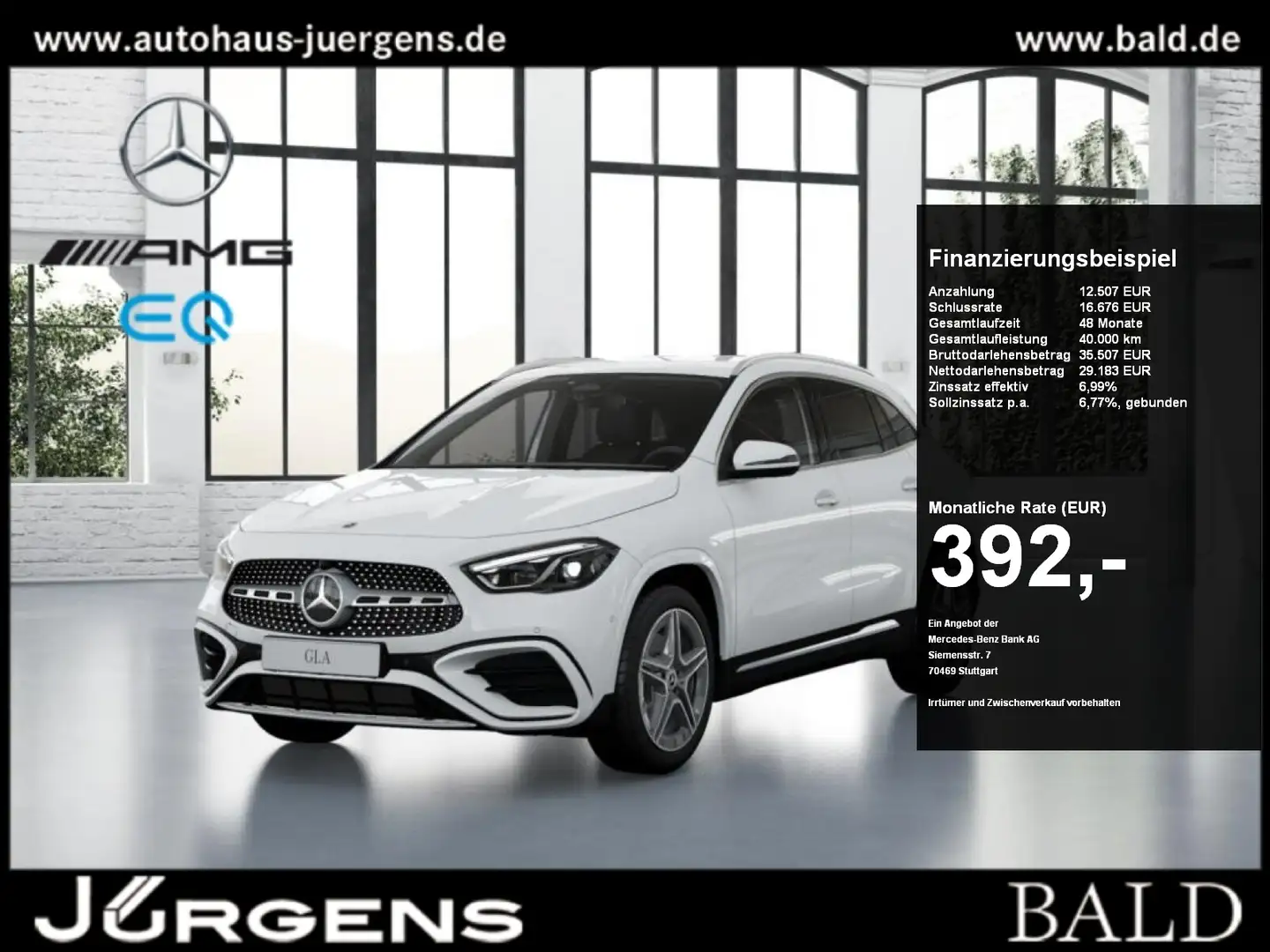 Mercedes-Benz GLA 200 d AMG-Sport/MLB/Cam/AHK/Keyl/Ambi/19' Weiß - 1