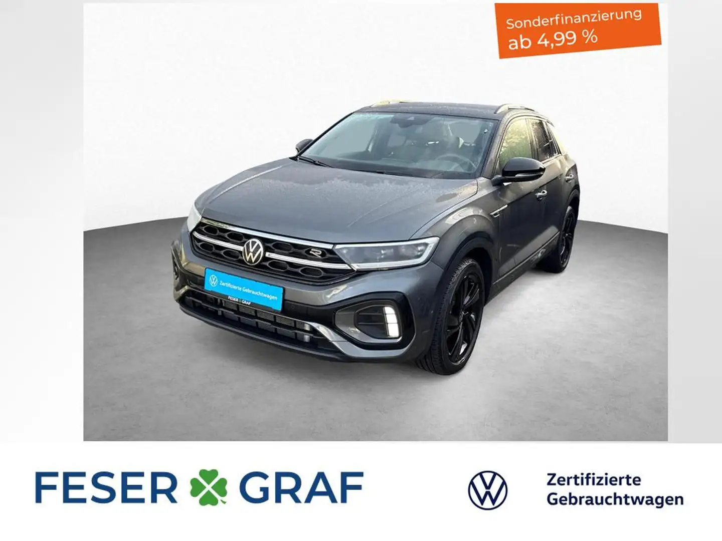 Volkswagen T-Roc R-Line 1.5 TSI 7-DSG KAMERA SHZ KESSY LED Grau - 1