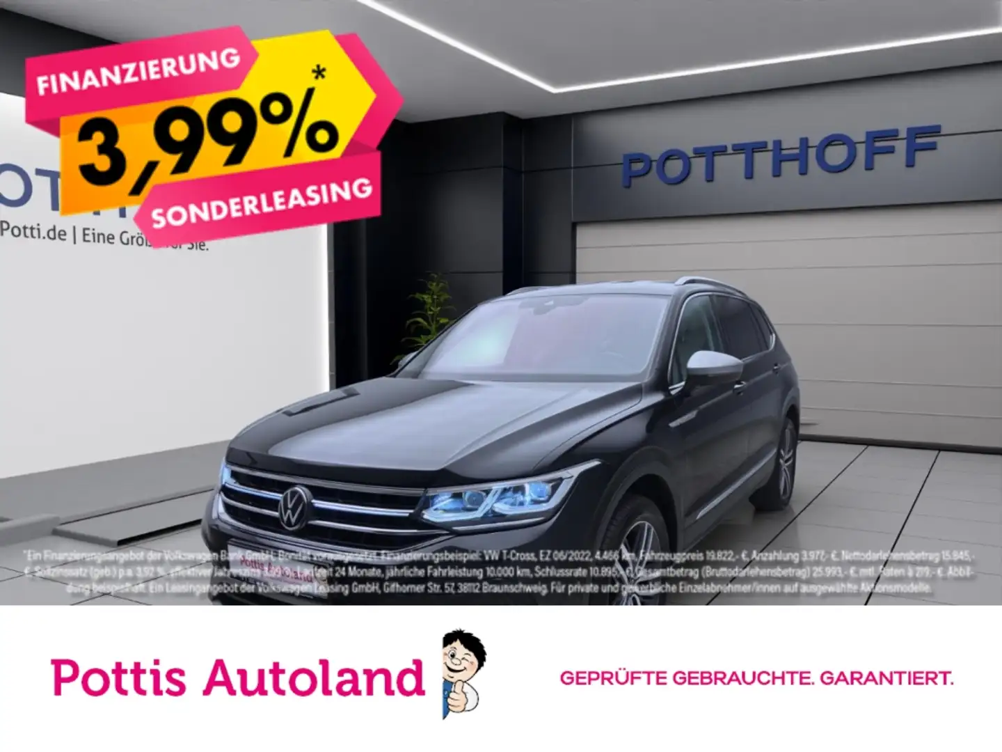 Volkswagen Tiguan Allspace 2.0 TDI DSG 4M ELEGANCE AHK NAVI PDC ACC Schwarz - 1
