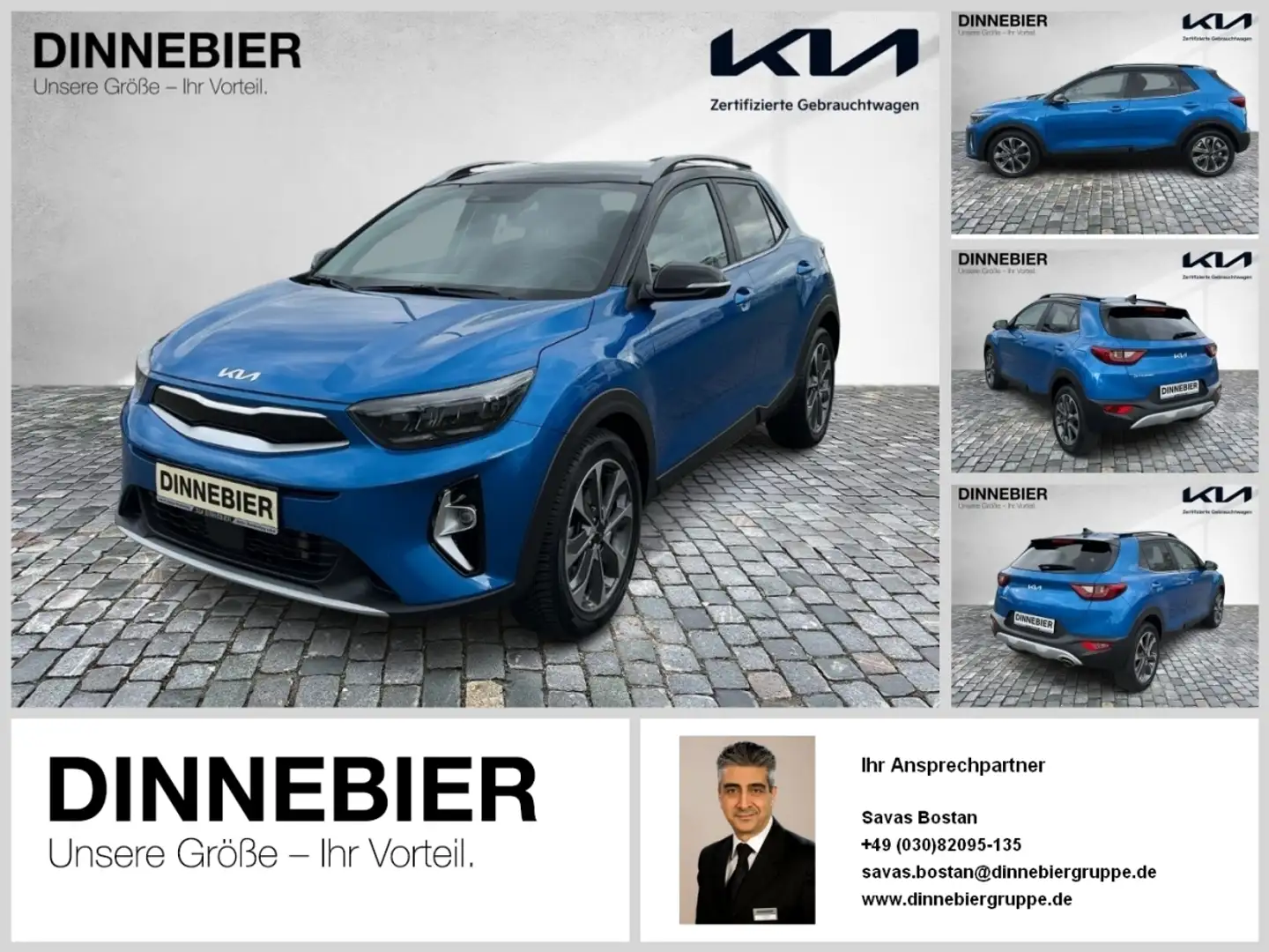 Kia Stonic Spirit Automatik+LED+Navi+Kamera+SHZ Nero - 1