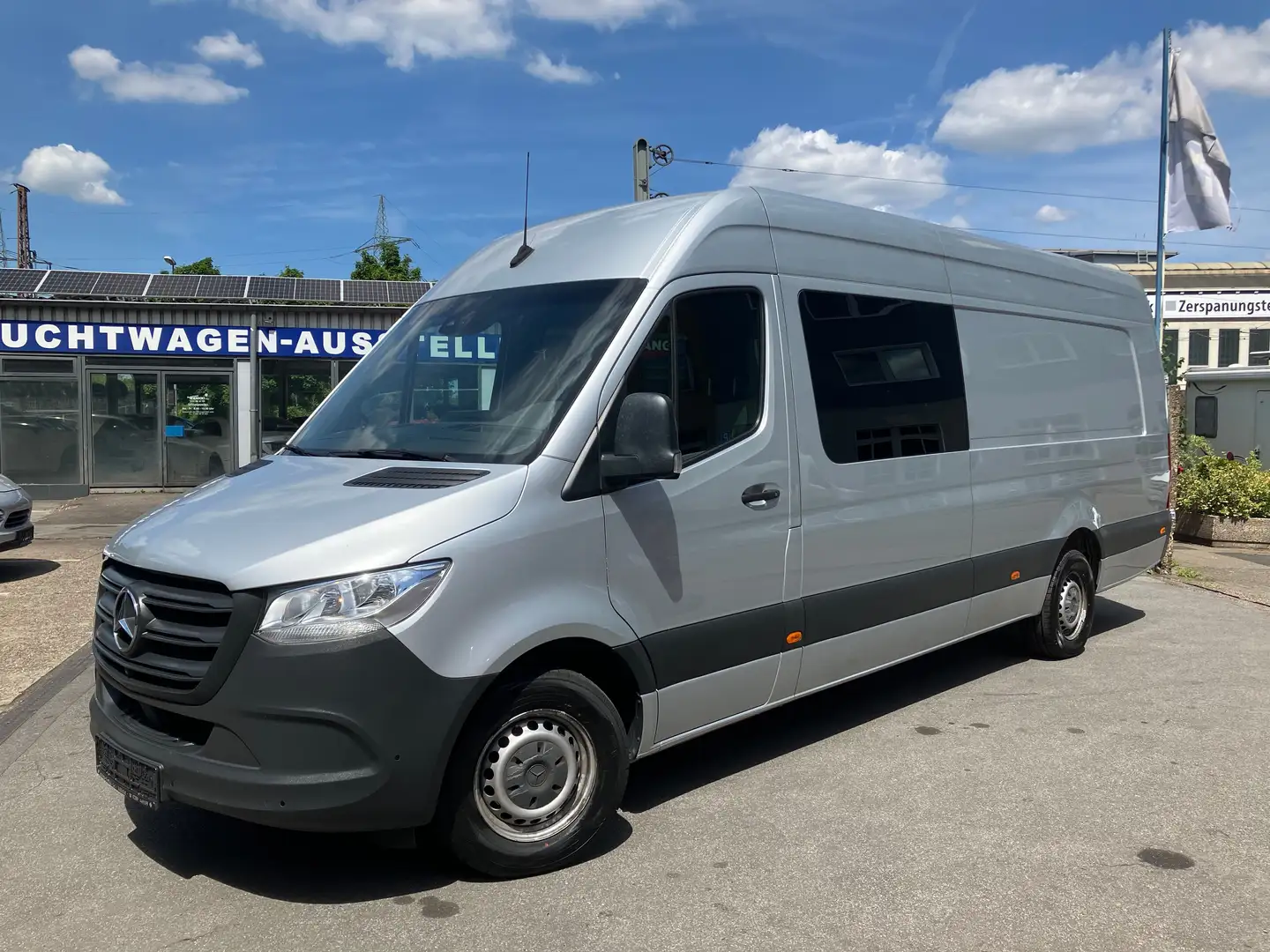 Mercedes-Benz Sprinter III Kasten 319 CDI L4 Maxi, 6 Sitzer,Voll Zilver - 1