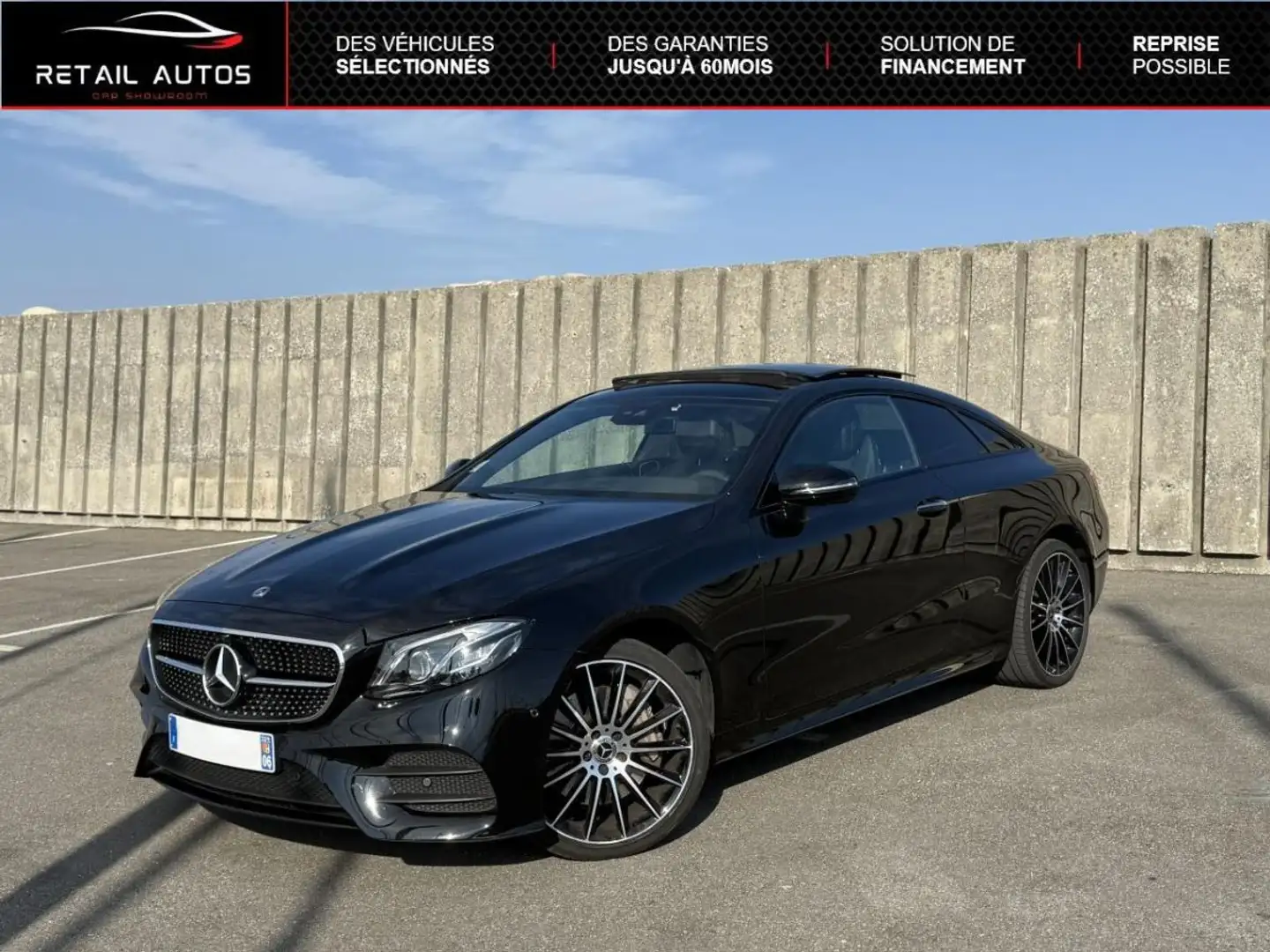 Mercedes-Benz E 400 COUPE 400 d 340ch AMG Line 4Matic 9G-Tronic Schwarz - 1