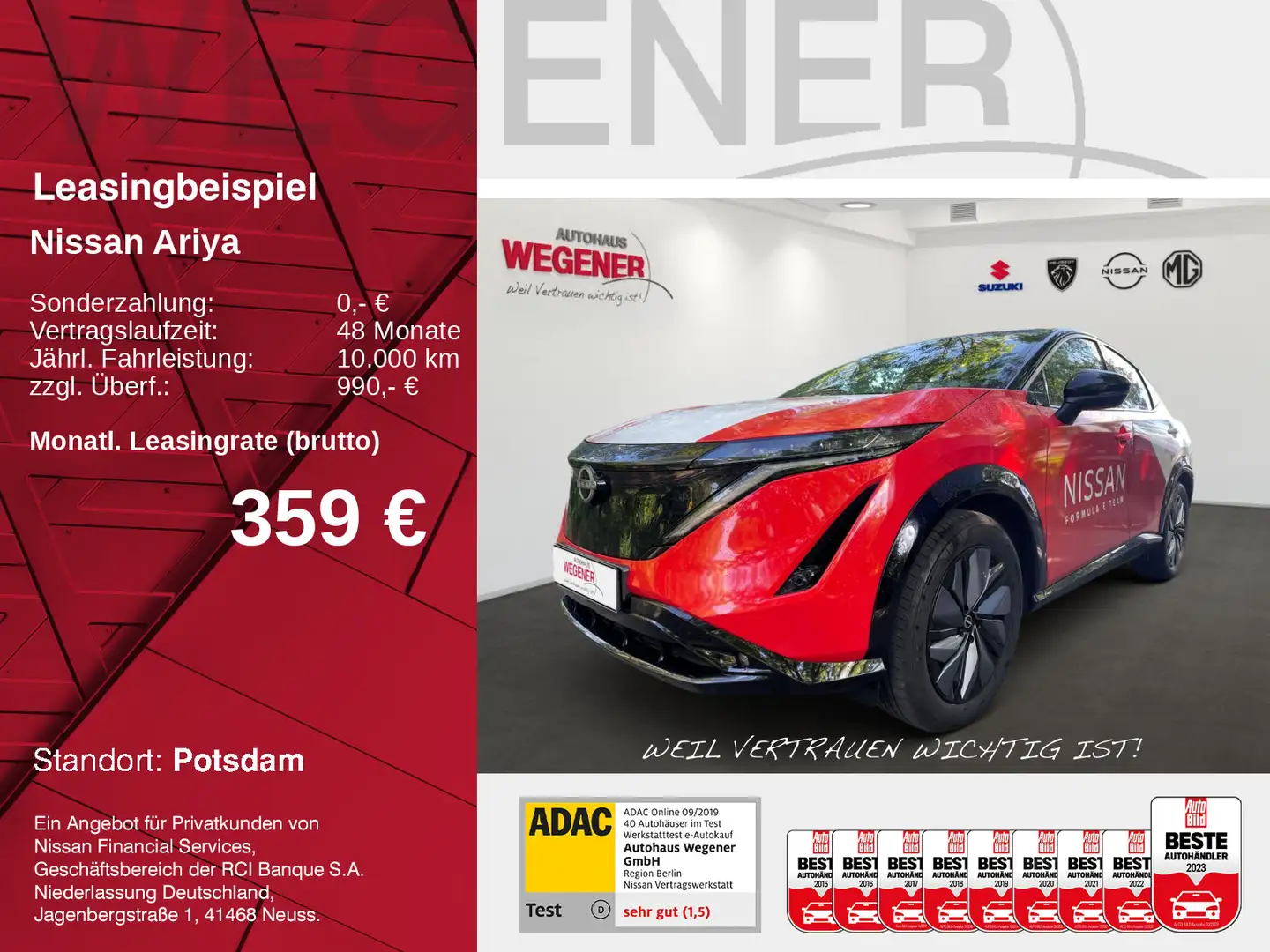 Nissan Ariya ARIYA 63kWh *Sitz- & Lenkradheizung*LED*Kamera* Vert - 1