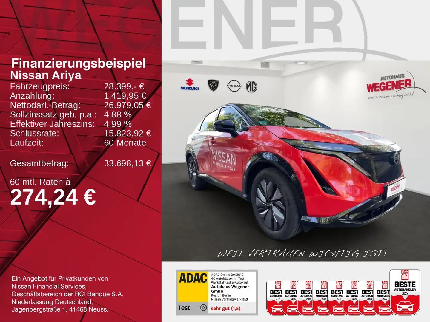Nissan Ariya ARIYA 63kWh *Sitz- & Lenkradheizung*LED*Kamera* Vert - 2