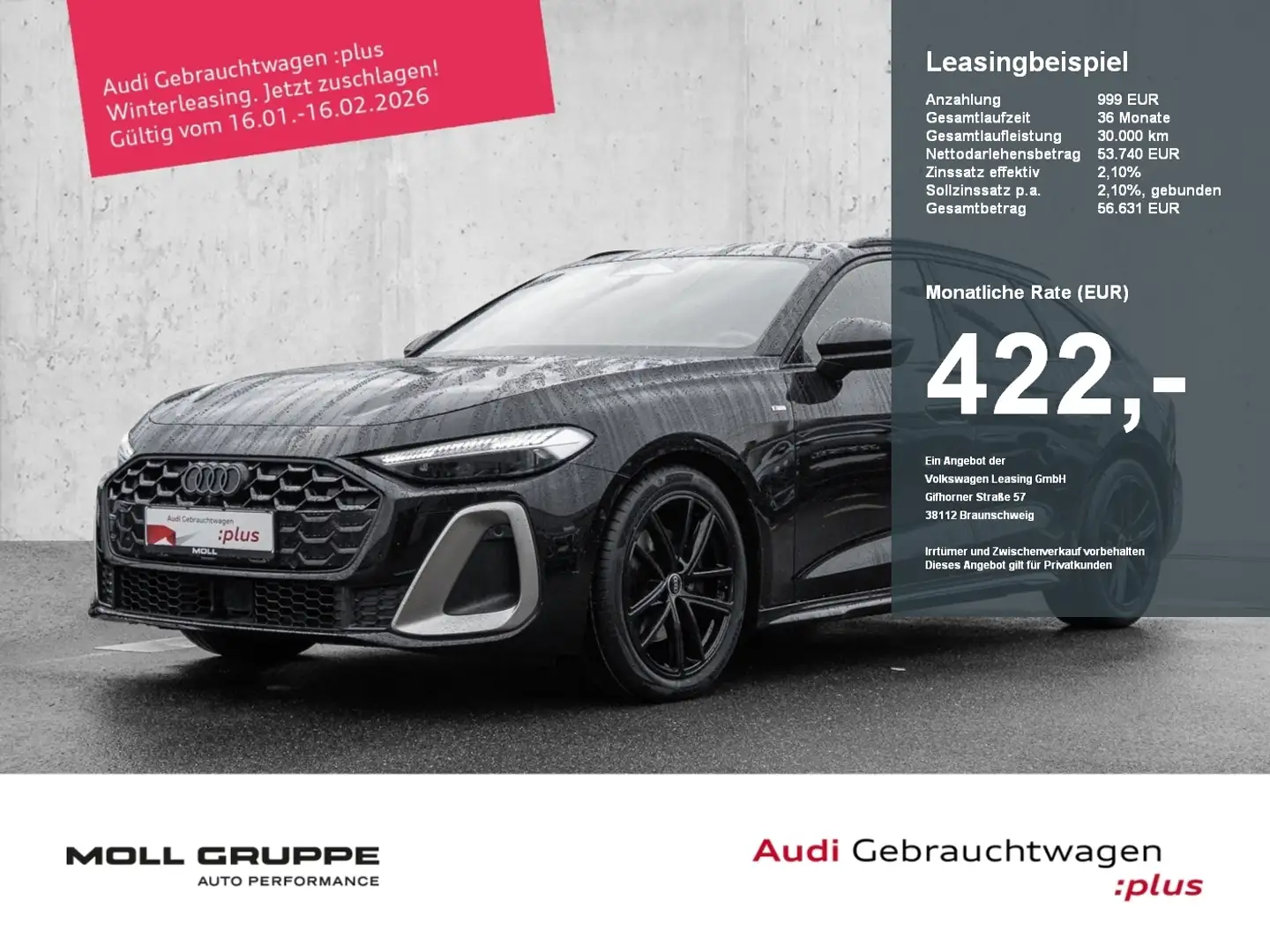 Audi A5 Avant TFSI quattro S tronic 360 AHK Matrix Schwarz - 1